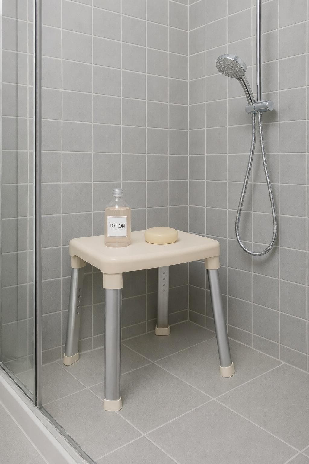 Dusch- und Badhocker BISCHOF "Splash" Beige Ergonomisch