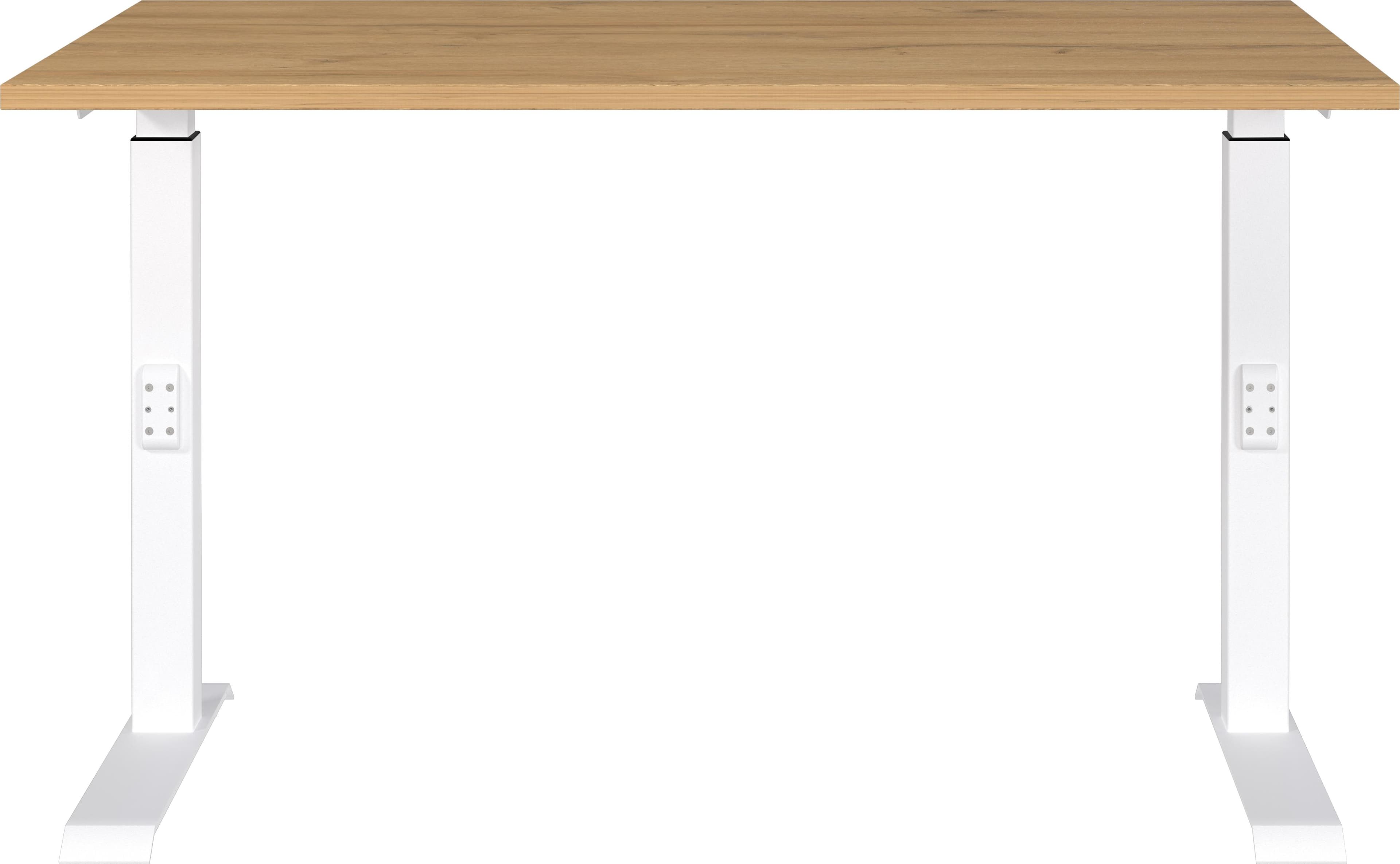 Schreibtisch GERMANIA Downey Eiche Weiß Höhenverstellbar
