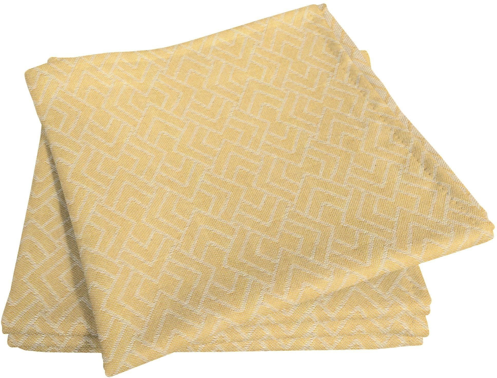 ADAM Stoffserviette Graphic Ventus Light 4er-Set Gelb Bio-Baumwolle