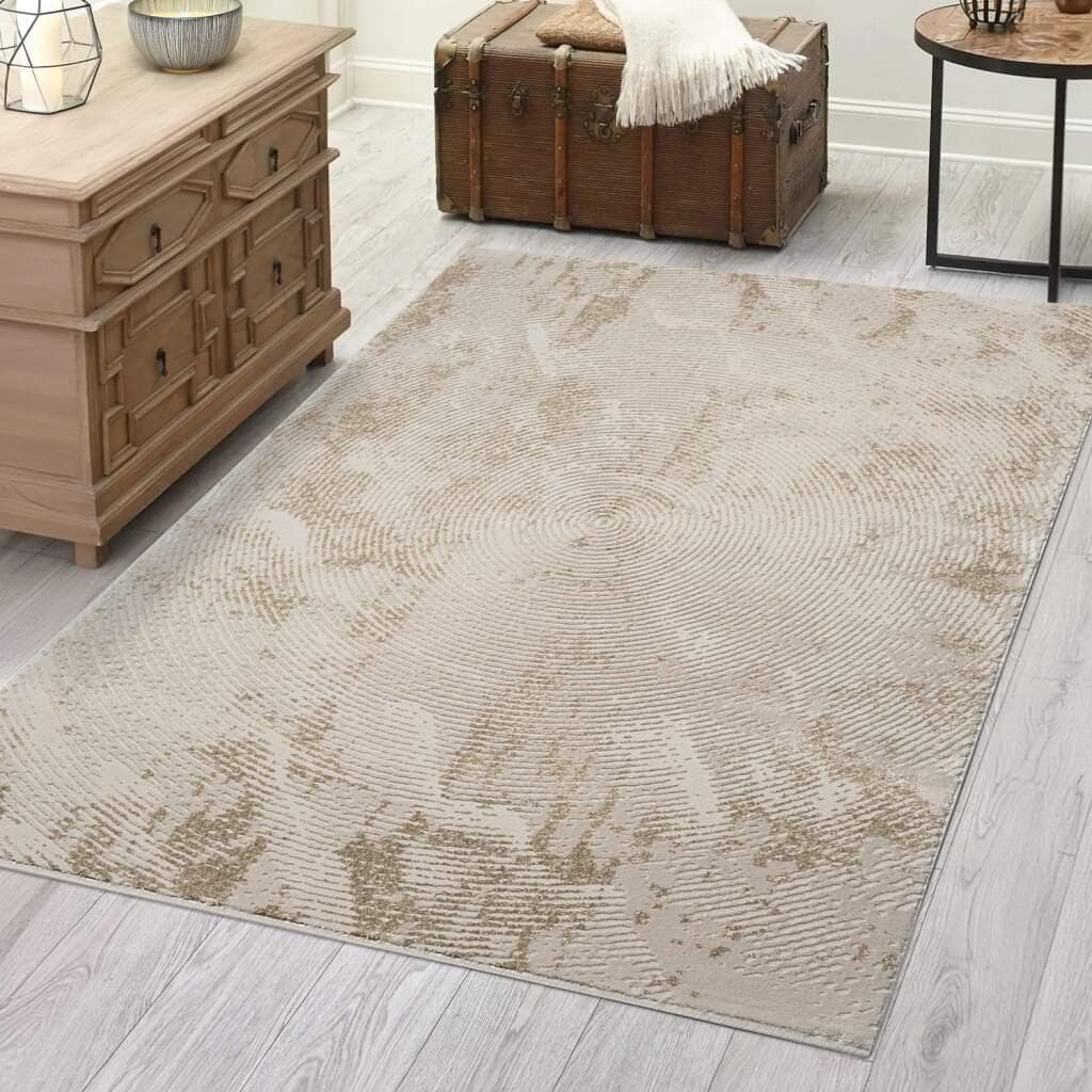 CARPET CITY Teppich ANTIK481 Beige Klassisch-Modern Kurzflor
