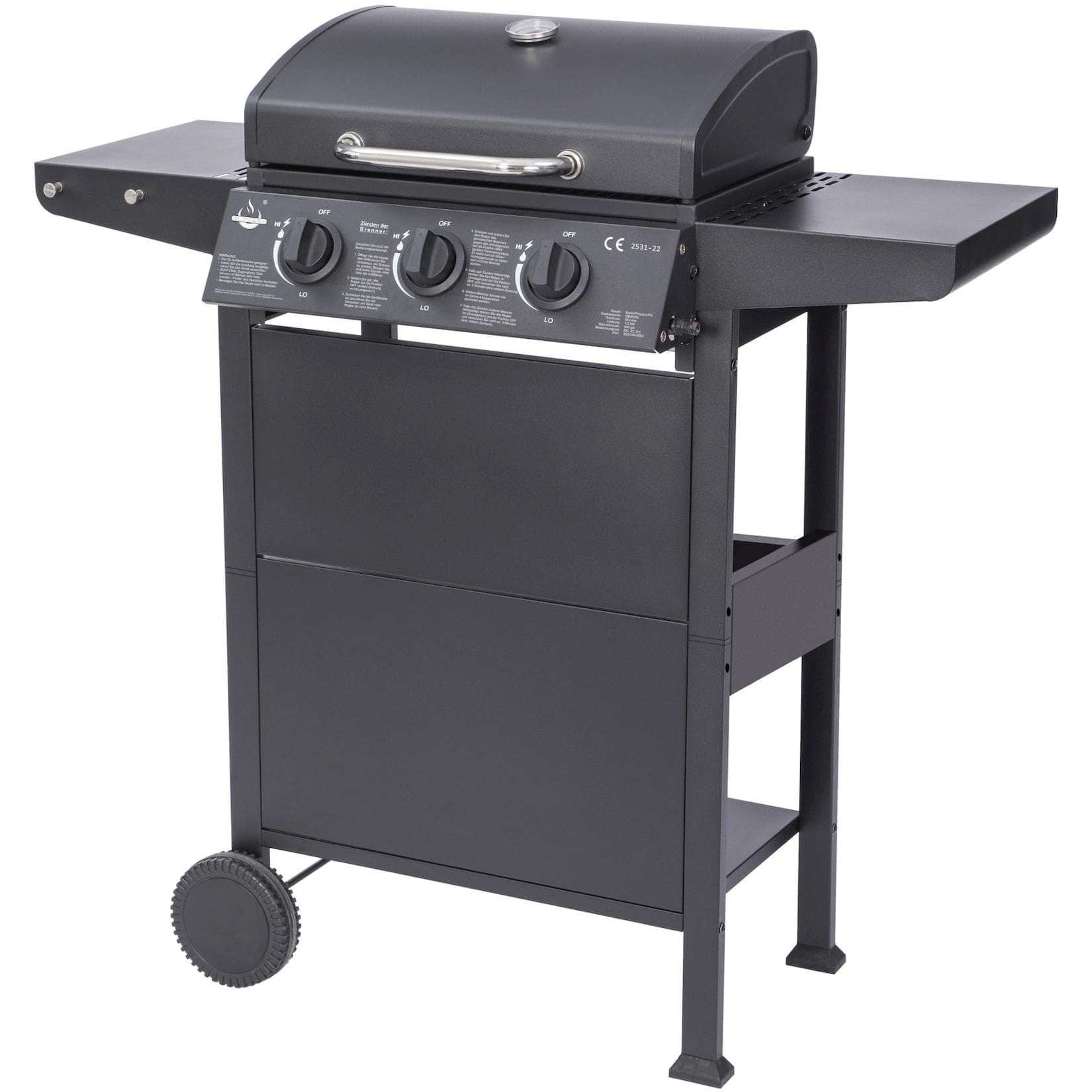 Gasgrill EL FUEGO San Jose 3 Brenner Gusseisen