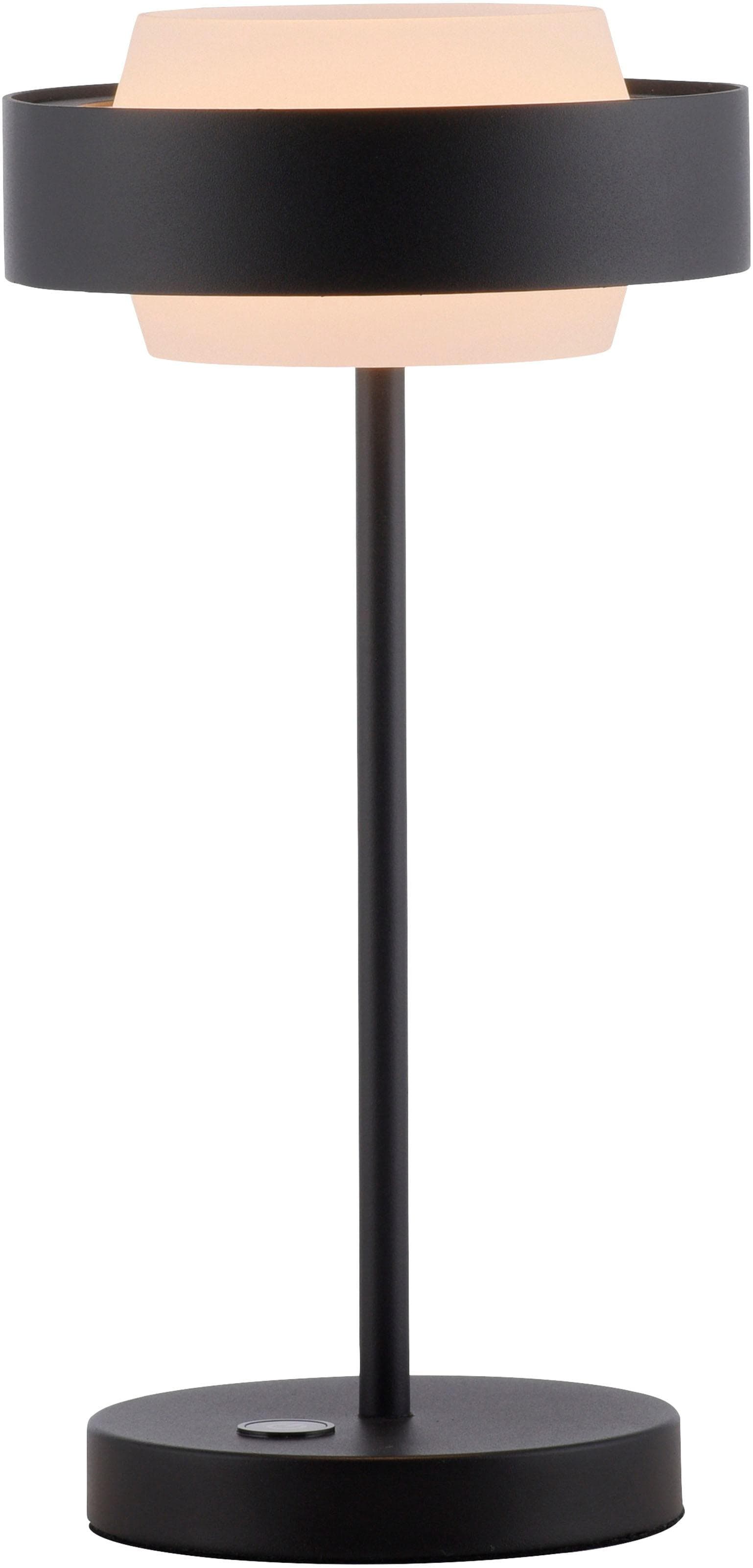 SCHÖNER WOHNEN LED-Tischlampe Elmo Schwarz Dimmer