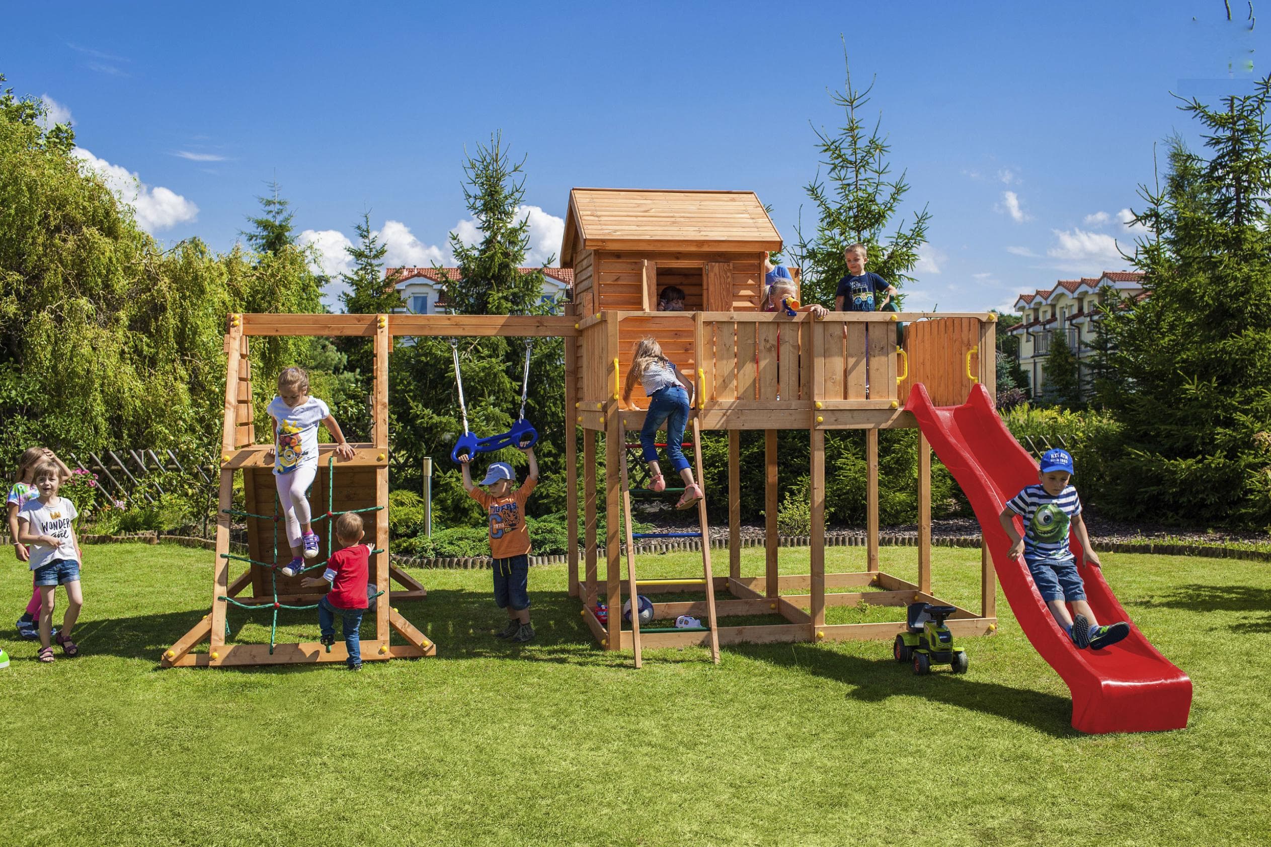 FUNGOO Spielturm My SPACE_XL Spider+ mit Rutsche und Schaukel