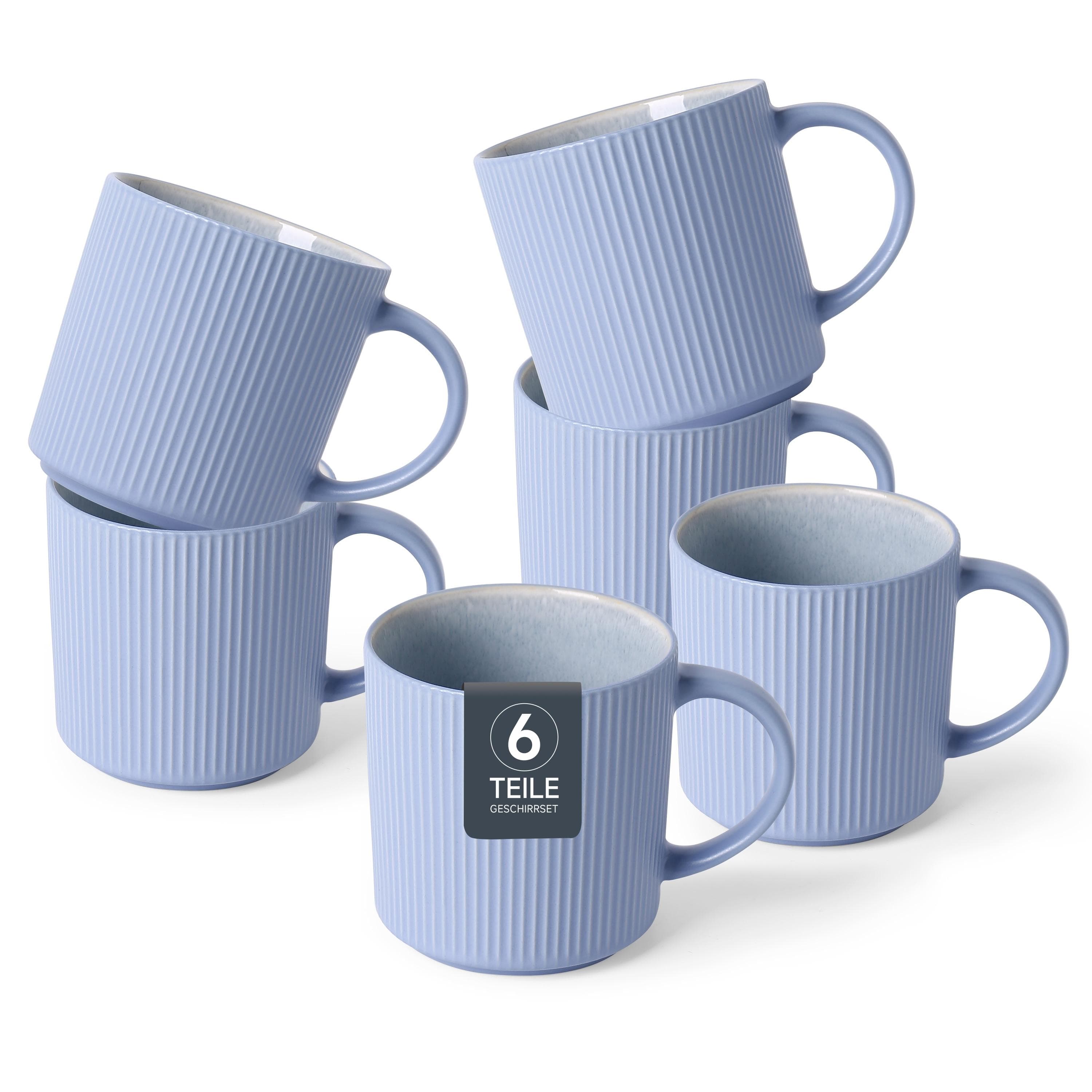 OTTO HOME Kaffeebecher Ylvii 6er Set Blau Reaktive Glasur