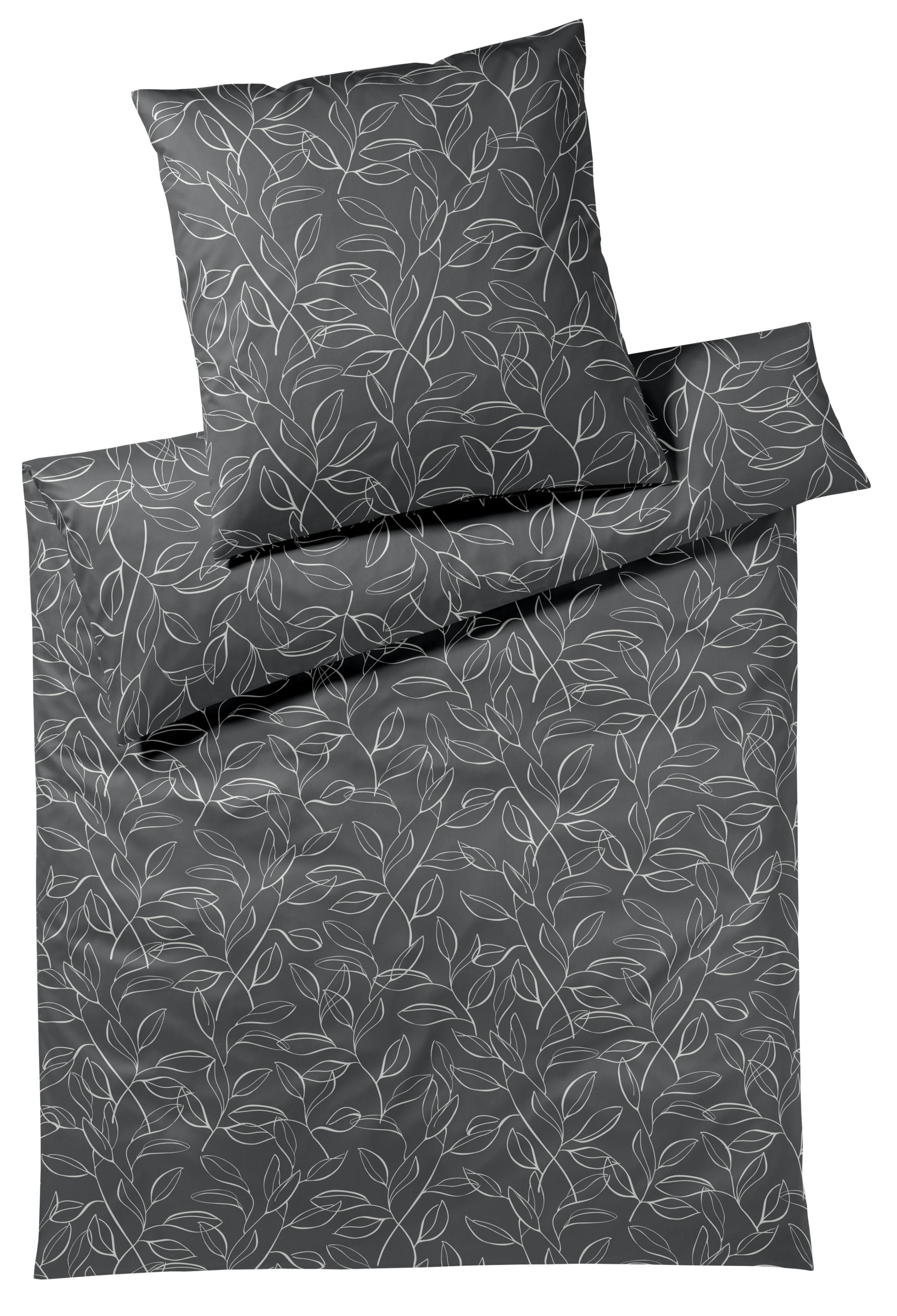 Elegantes Florales Bettwäsche-Set aus Baumwolle und Mako-Satin