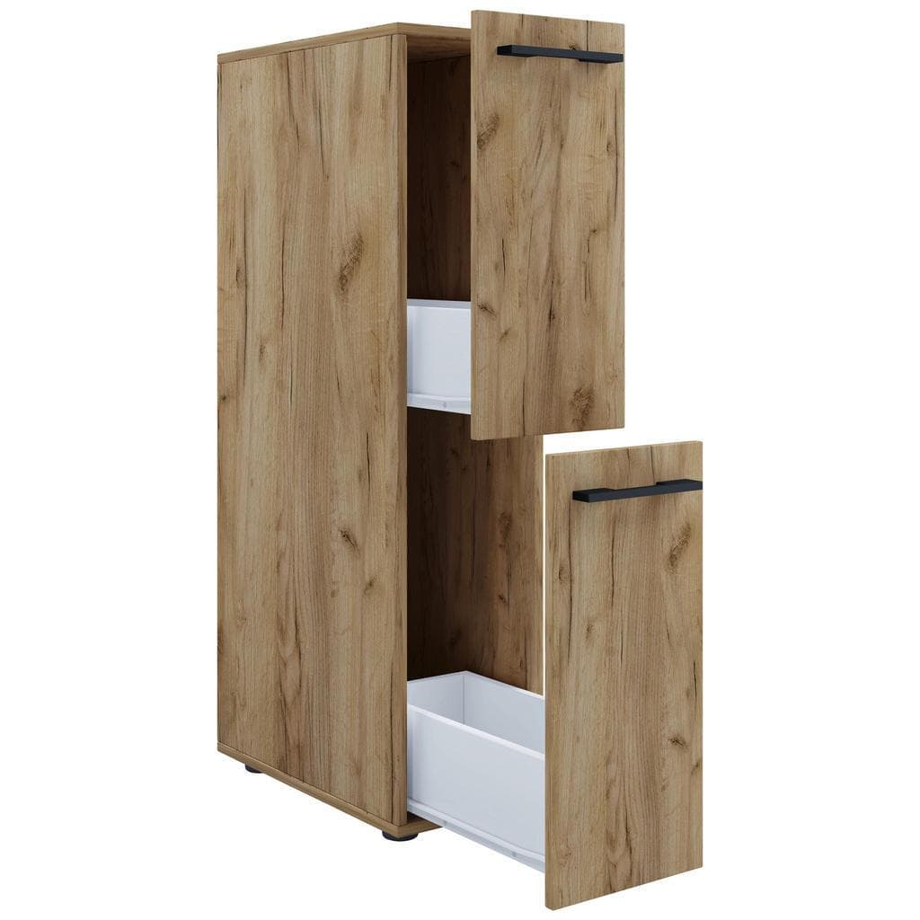 VCM Midischrank Sadilo L Honigeiche mit 2 Schubladen