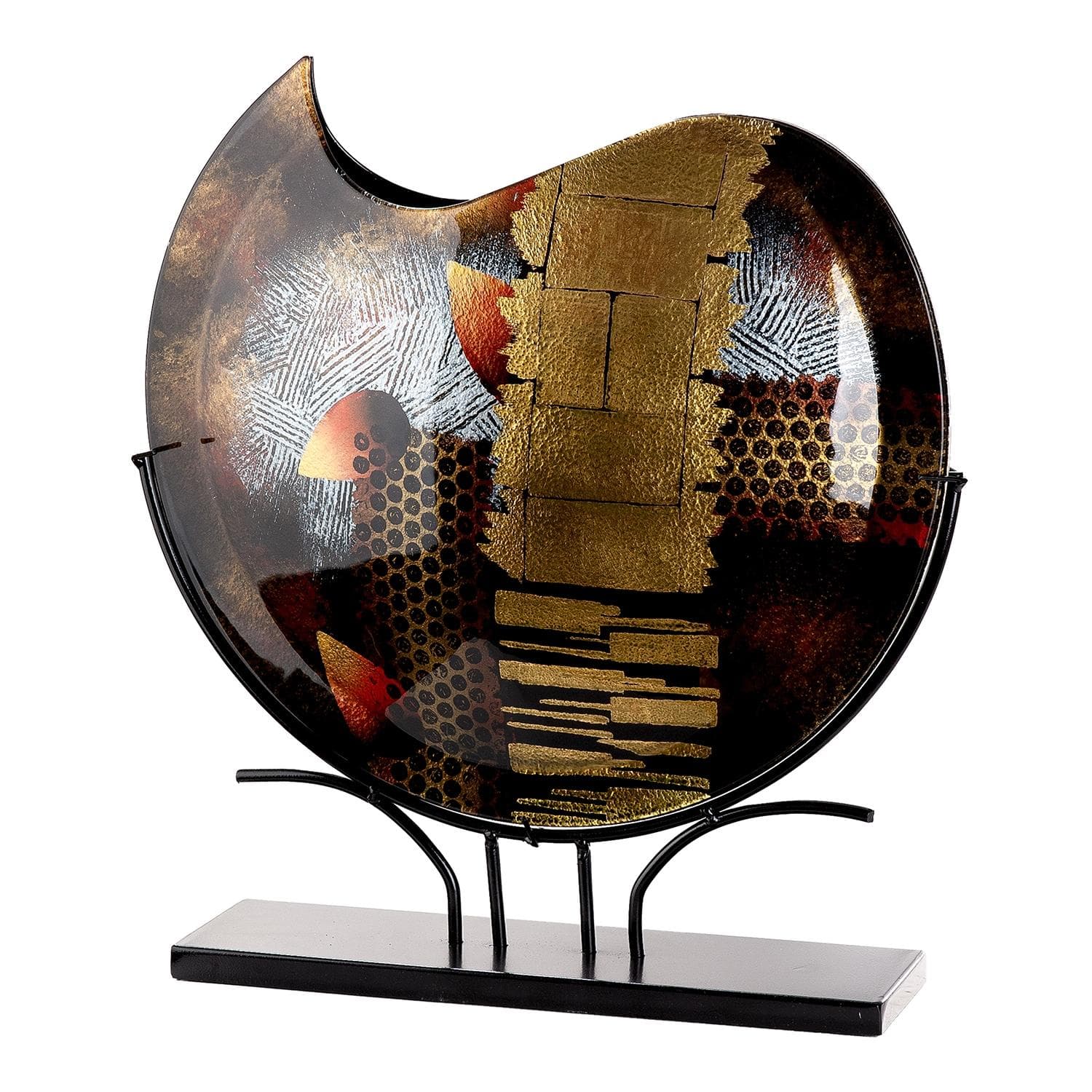 Bodenvase GILDE Dixion Schwarz Glas