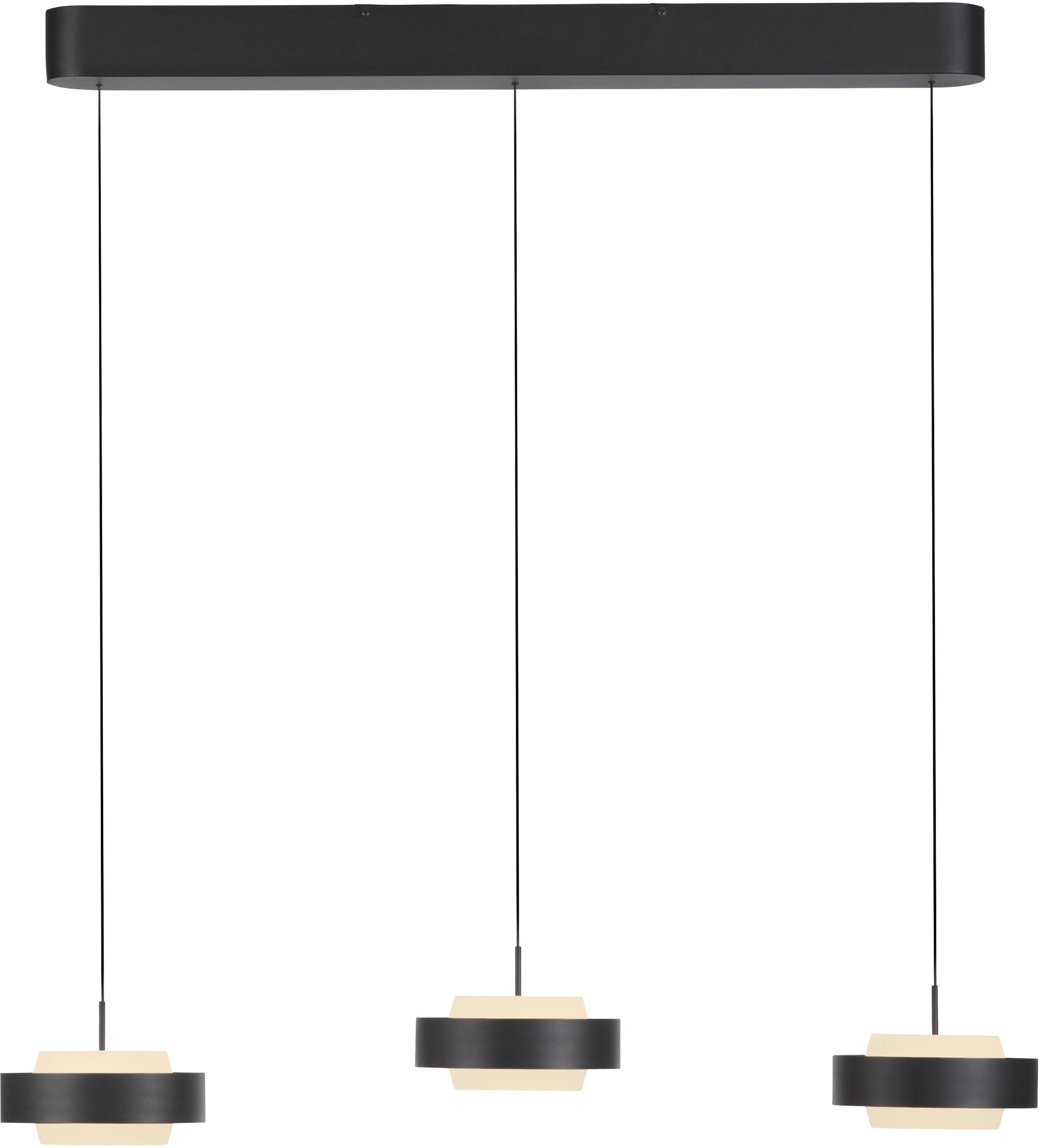 SCHÖNER WOHNEN LED-Hängeleuchte Elmo Schwarz 3-fl. 3000 K