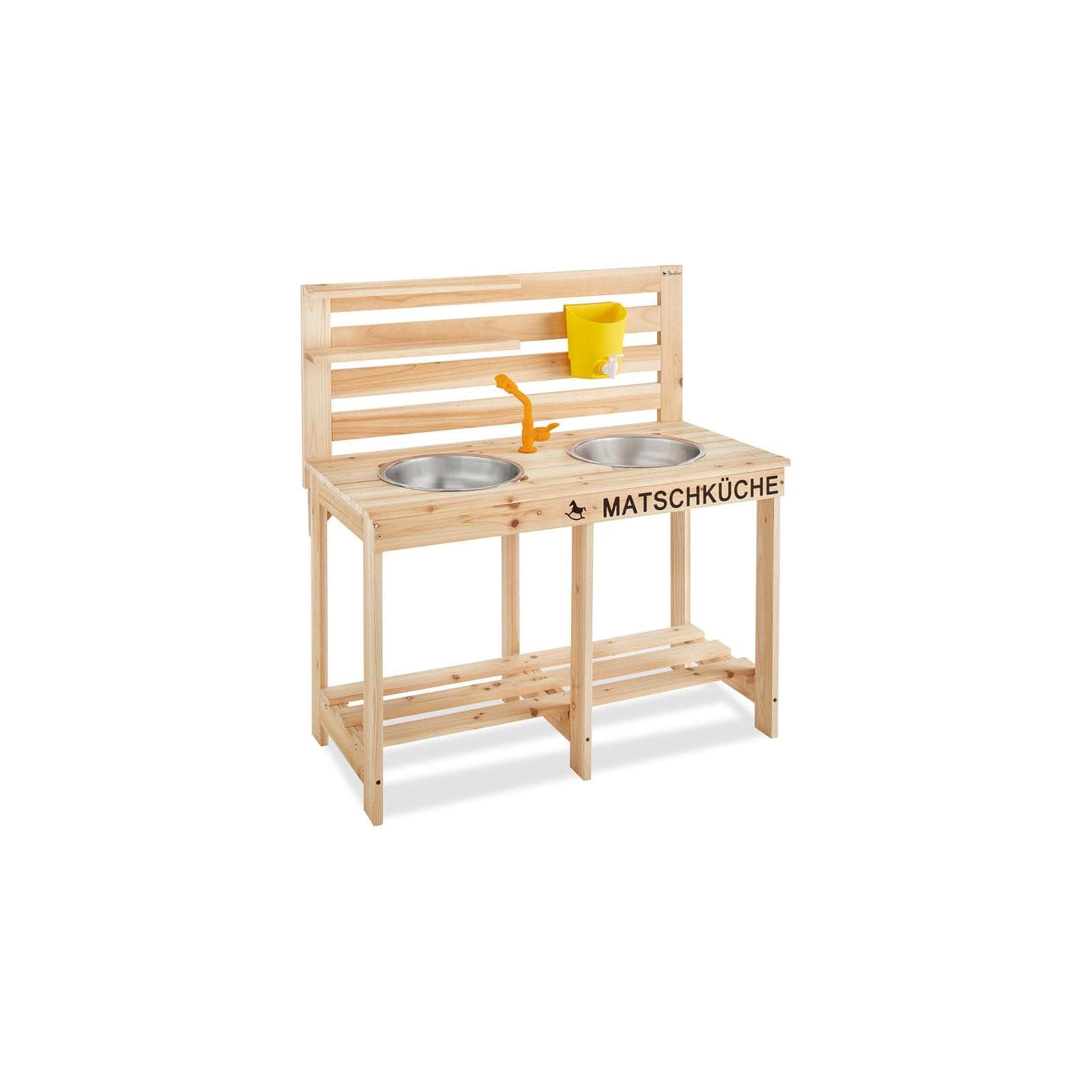 Matschküche „Malu” aus Tanne mit Edelstahlwaschbecken