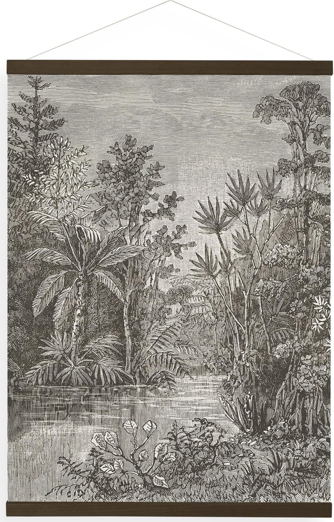 Leinwandbild ART FOR THE HOME Jungle Landschaft Sepia
