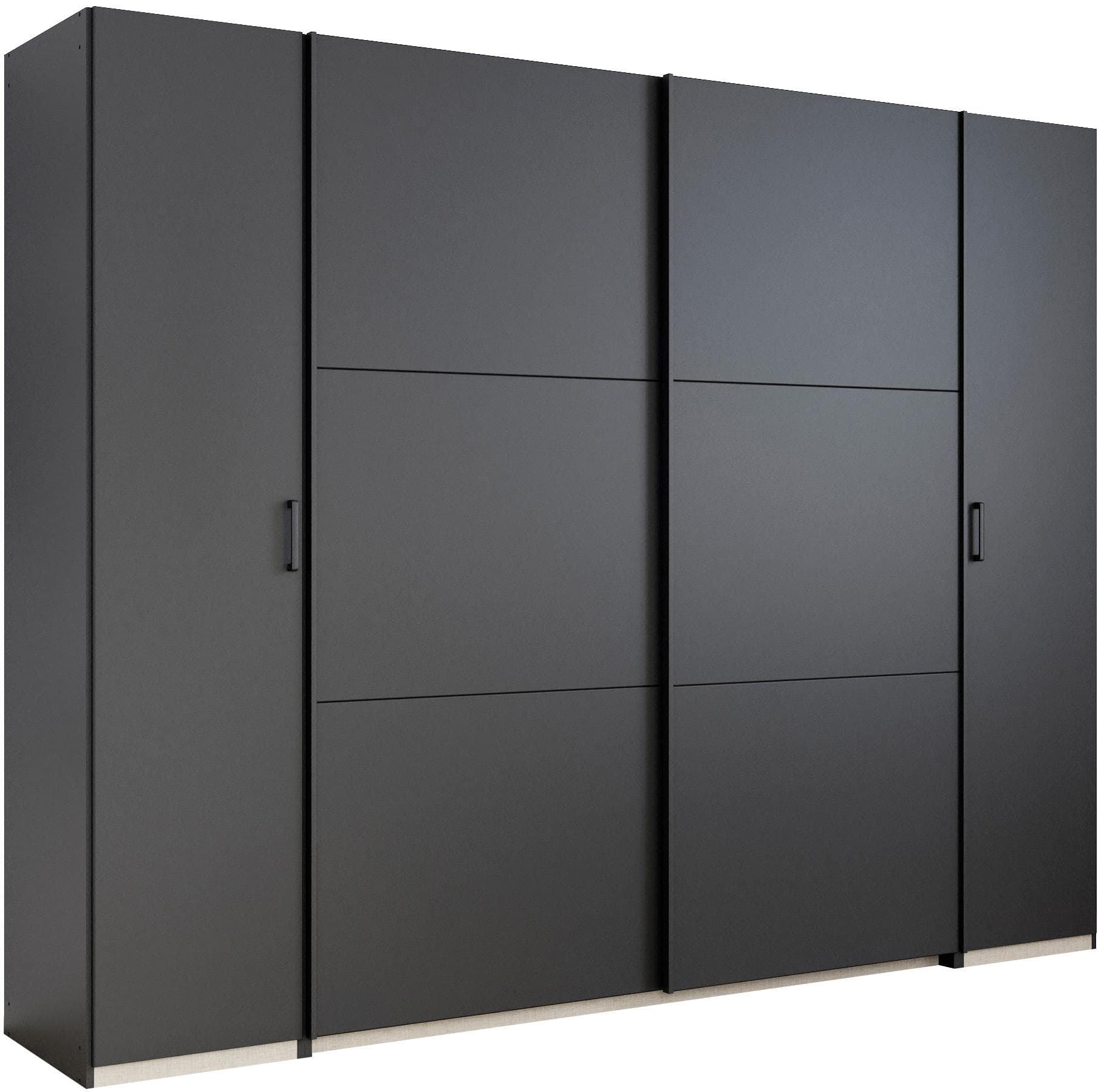 Kleiderschrank RAUCH Kronach Grau mit Dreh- und Schwebetüren