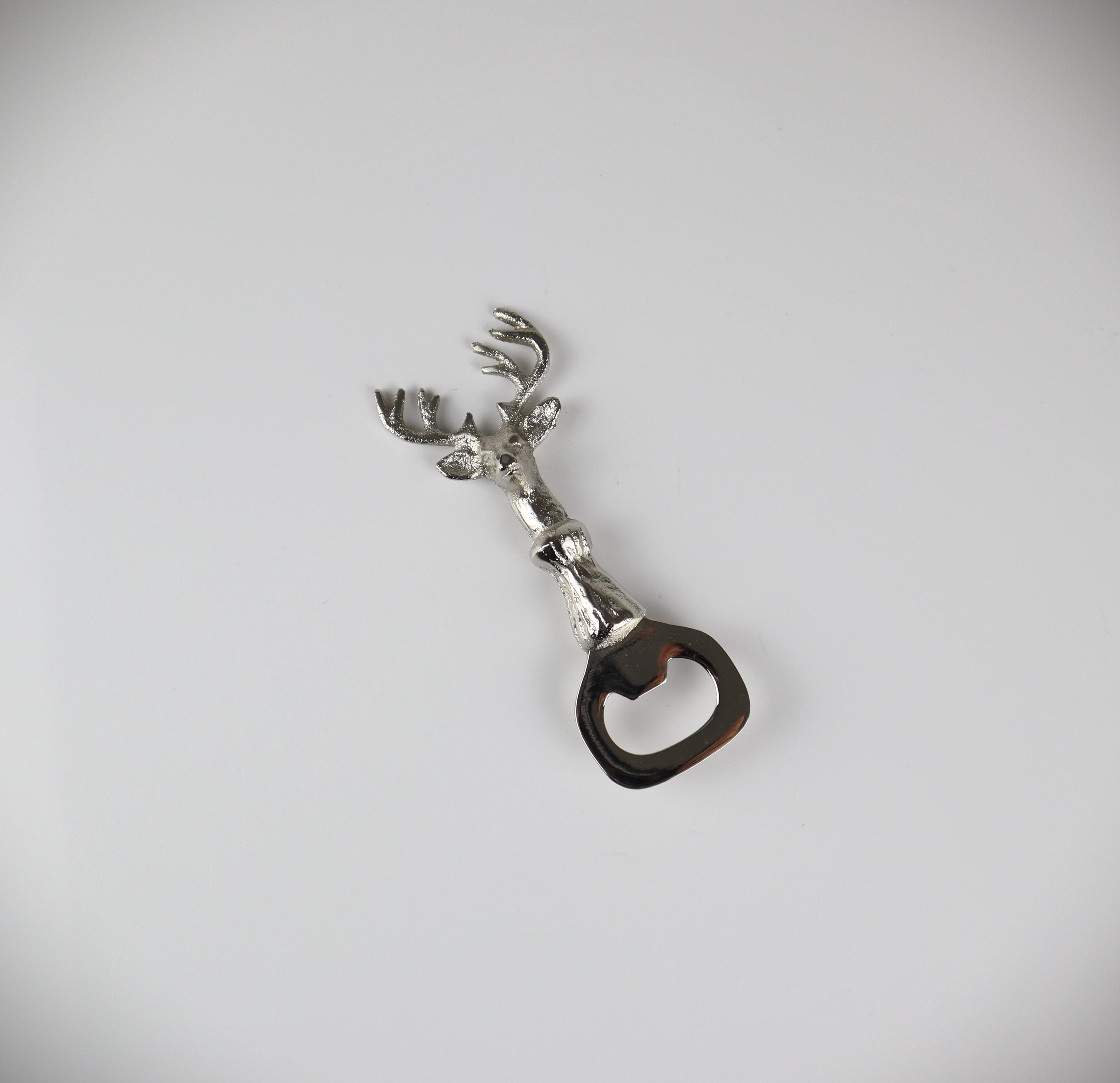 Flaschenöffner AM DESIGN Hirsch Silber Aluminium Edelstahl