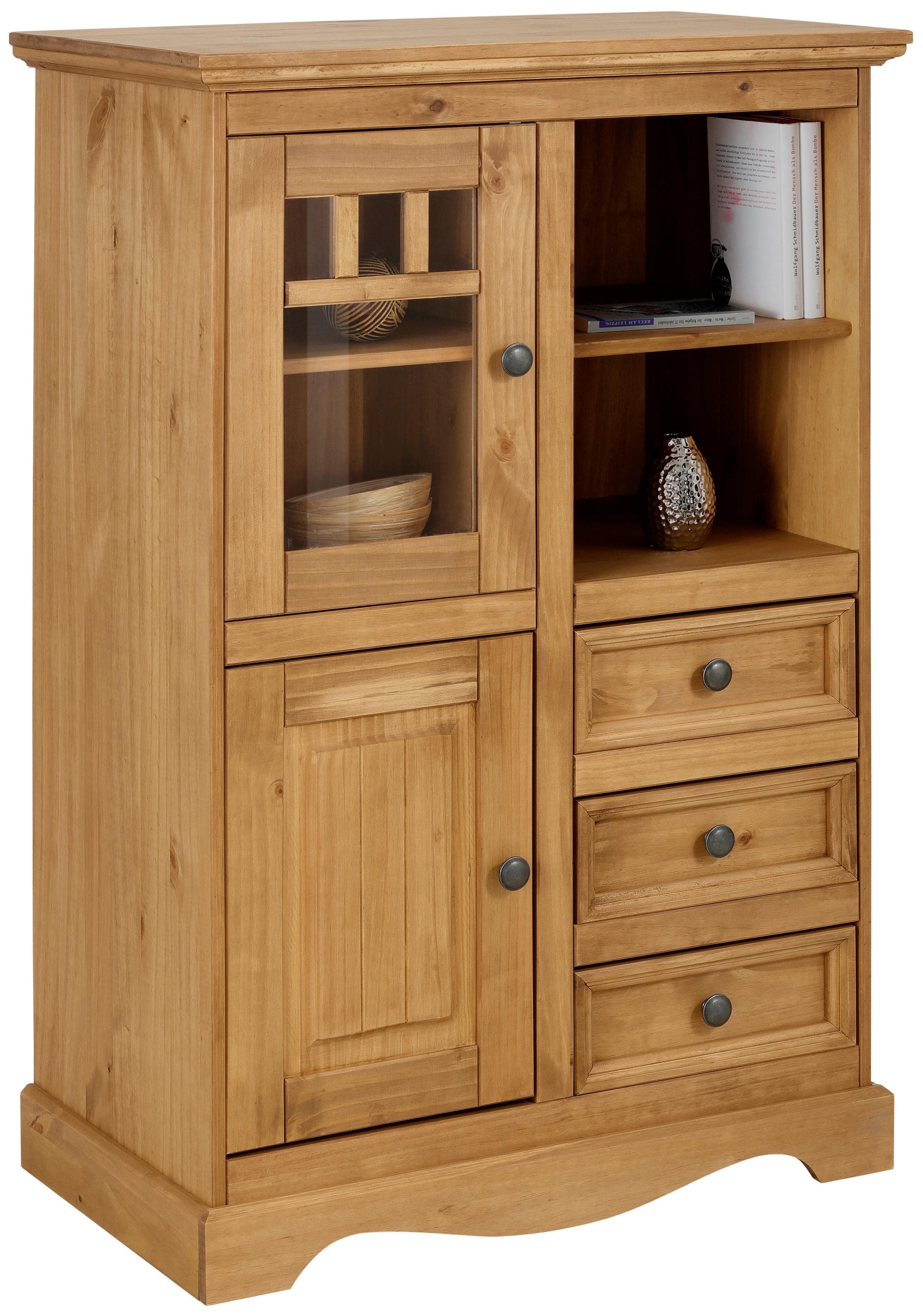OTTO HOME Highboard Melissa Landhausstil Kiefer Massivholz