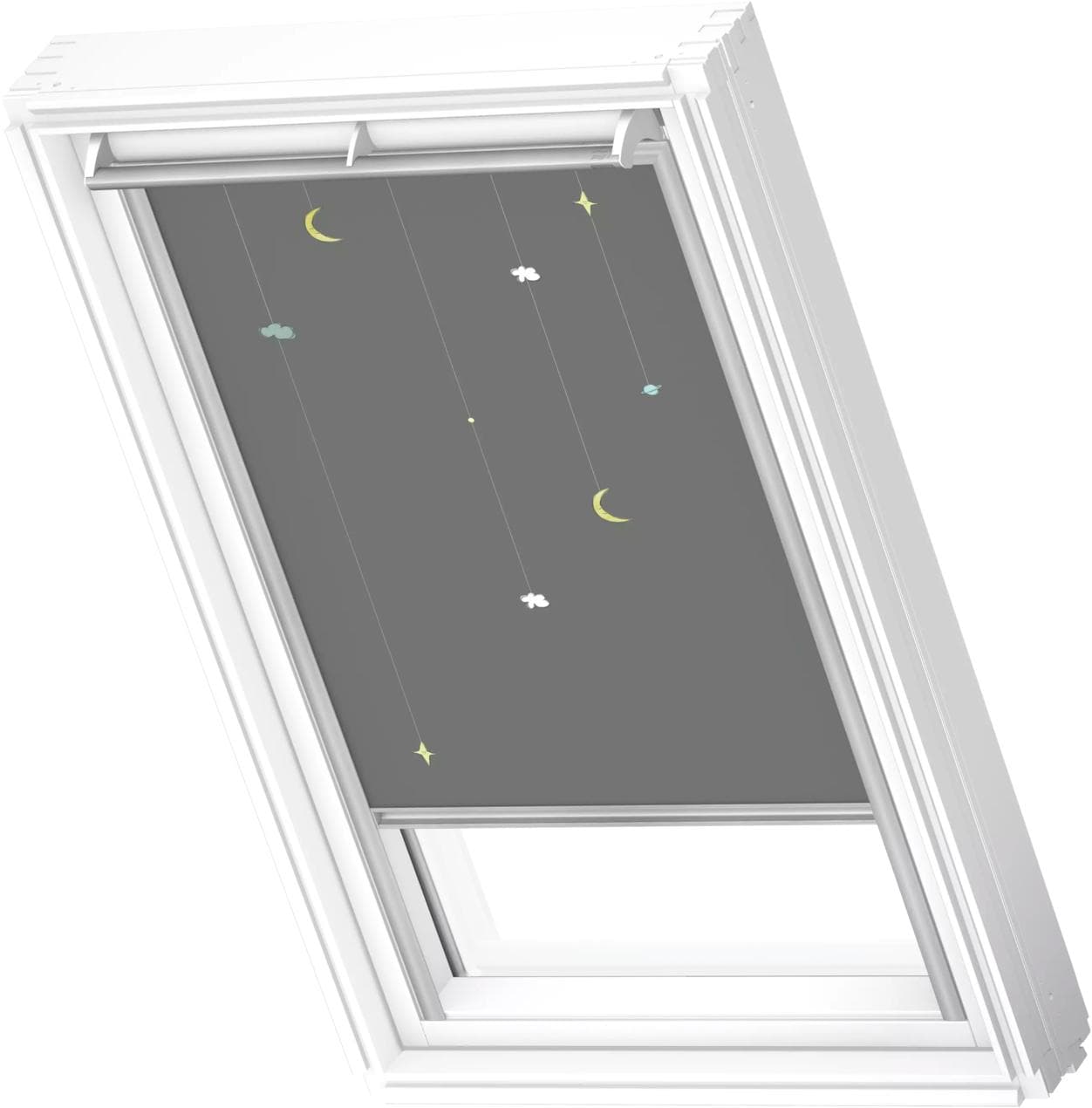 Verdunklungsrollo VELUX DKL 4665S Kids Mobile Alufarben U08