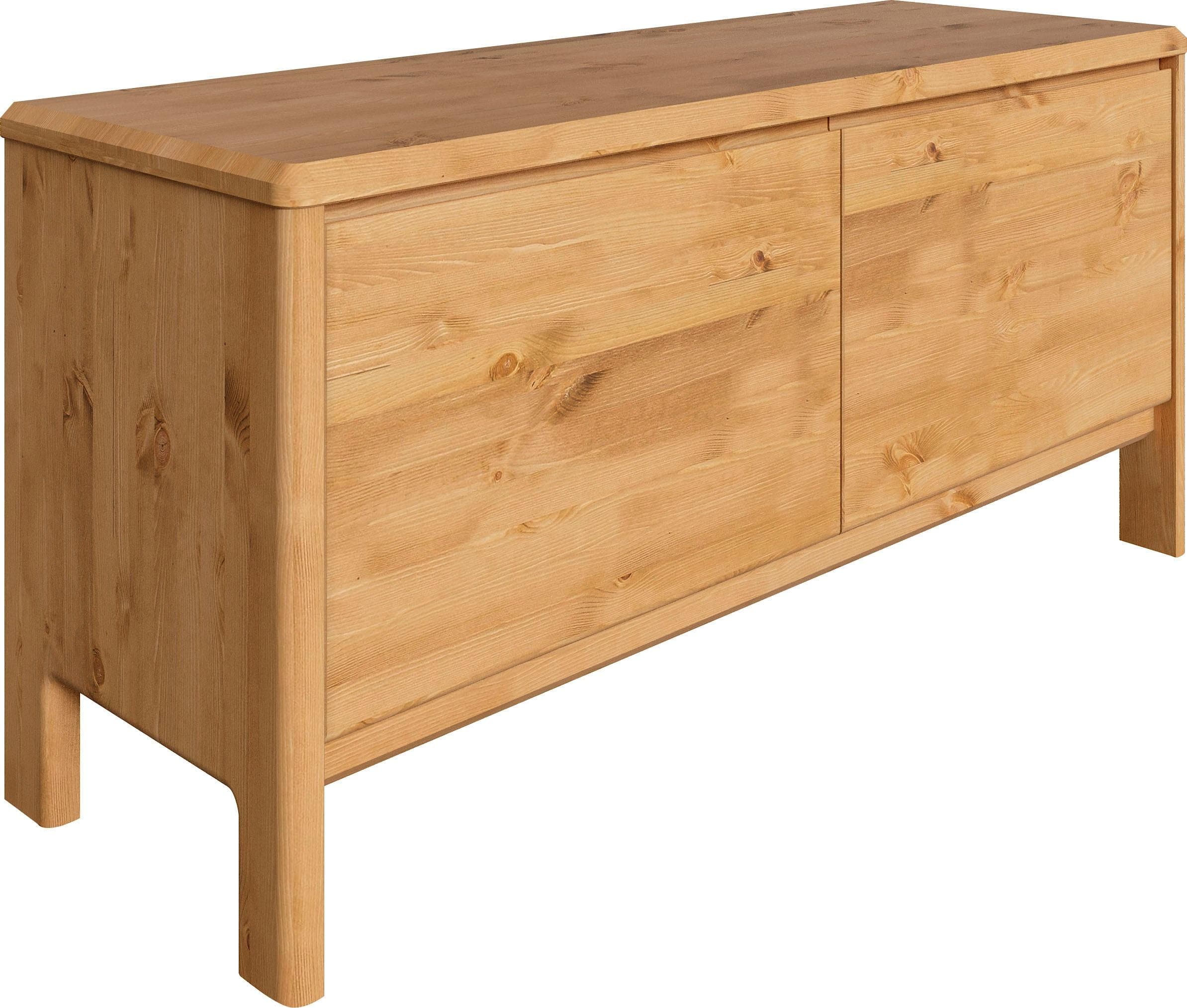 OTTO HOME Kommode Luven Massivholz Kiefer Beige 2 Schubladen
