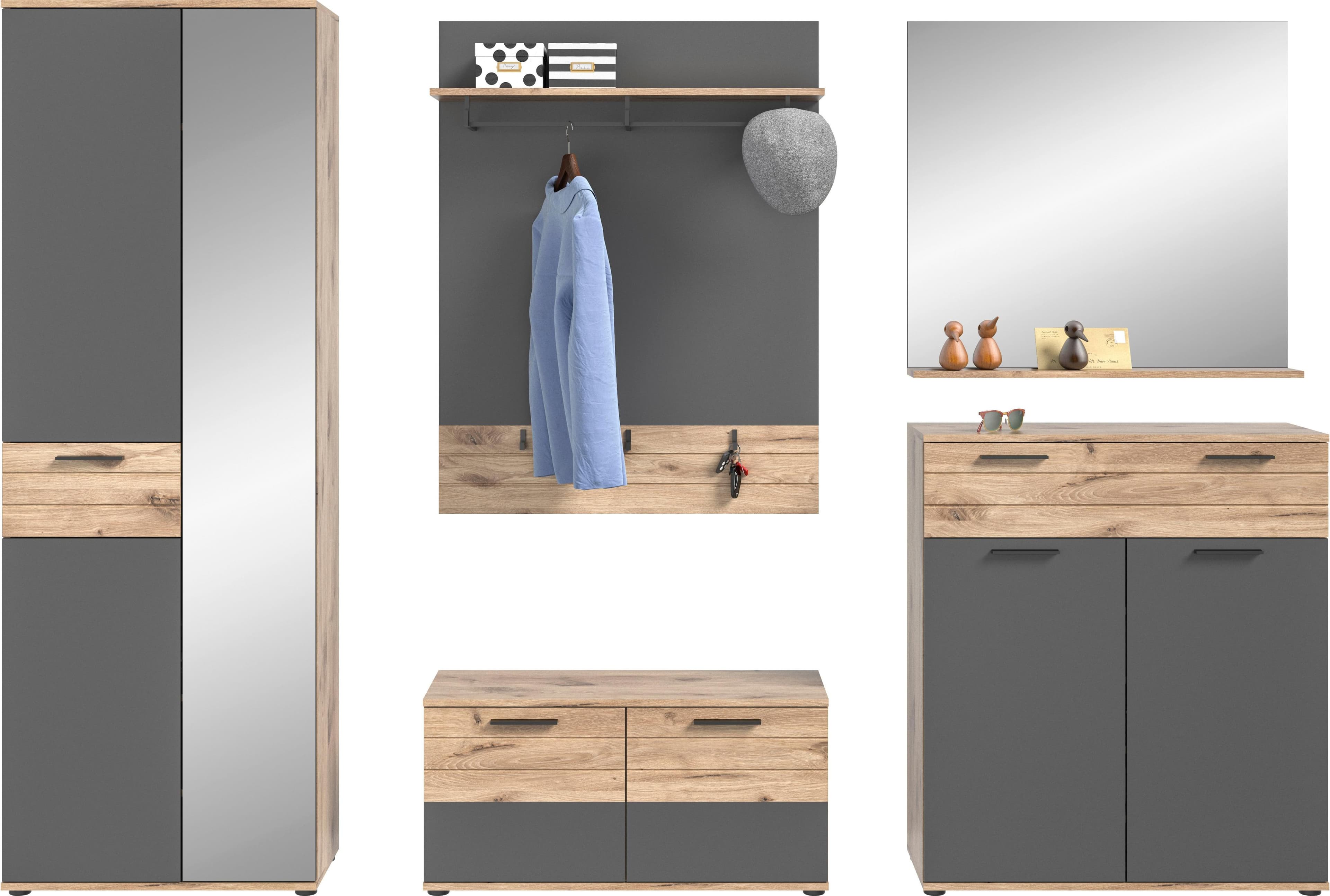 Modernes Garderobenset - 5-teilig