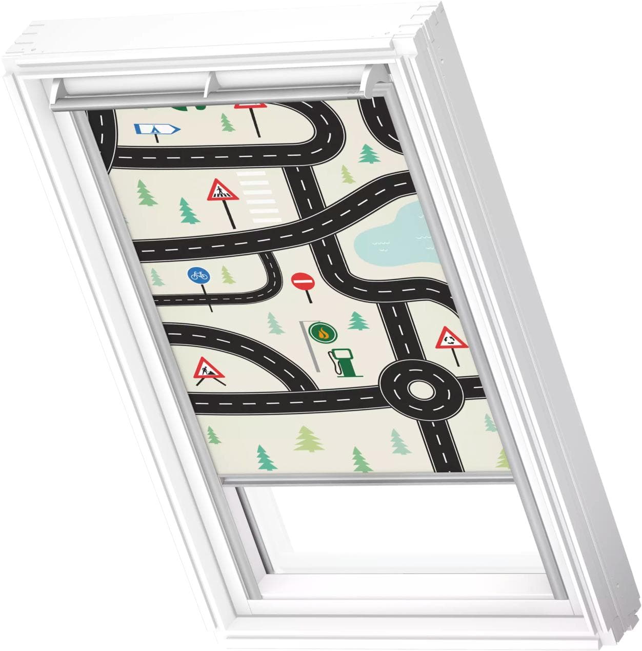 Verdunklungsrollo VELUX DKL 4655S Alufarben C02 Stufenlos Positionierbar Polyester