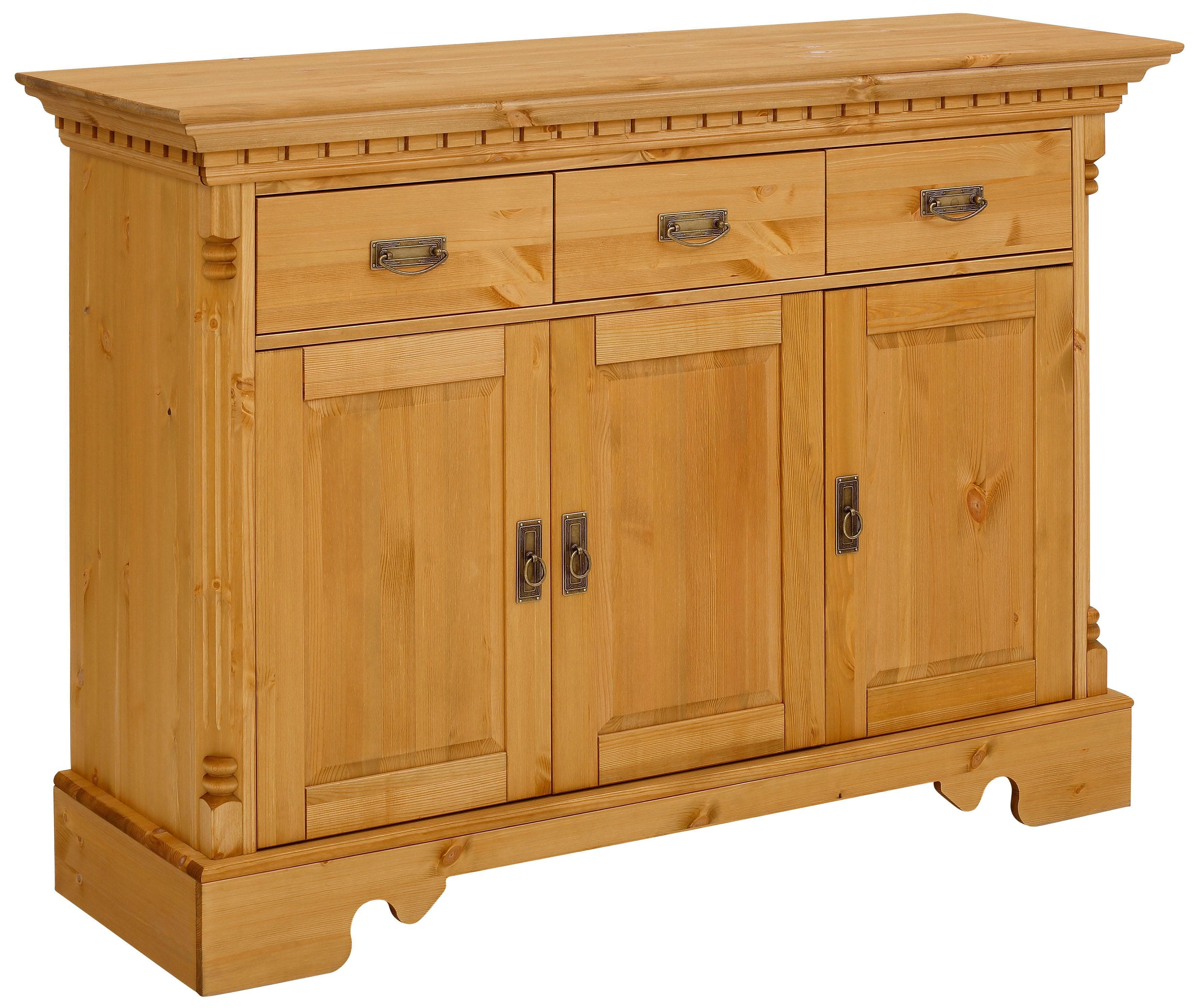 OTTO HOME Milan Sideboard Massivholz Beige Landhausstil