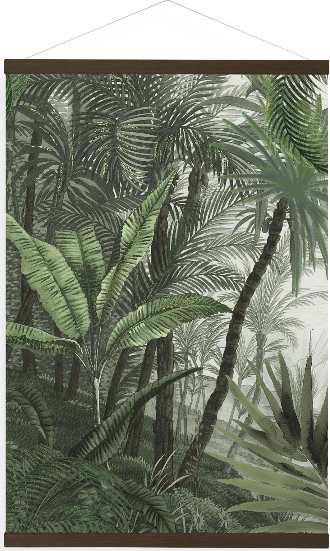 Art for the Home Leinwandbild Jungle Landschaft Grun Mehrfarbig