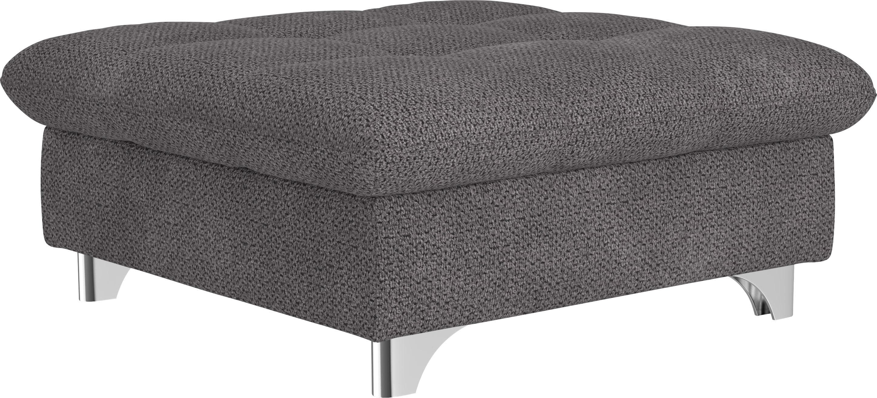 COTTA Hocker Gemini Grau/Silber Chrom