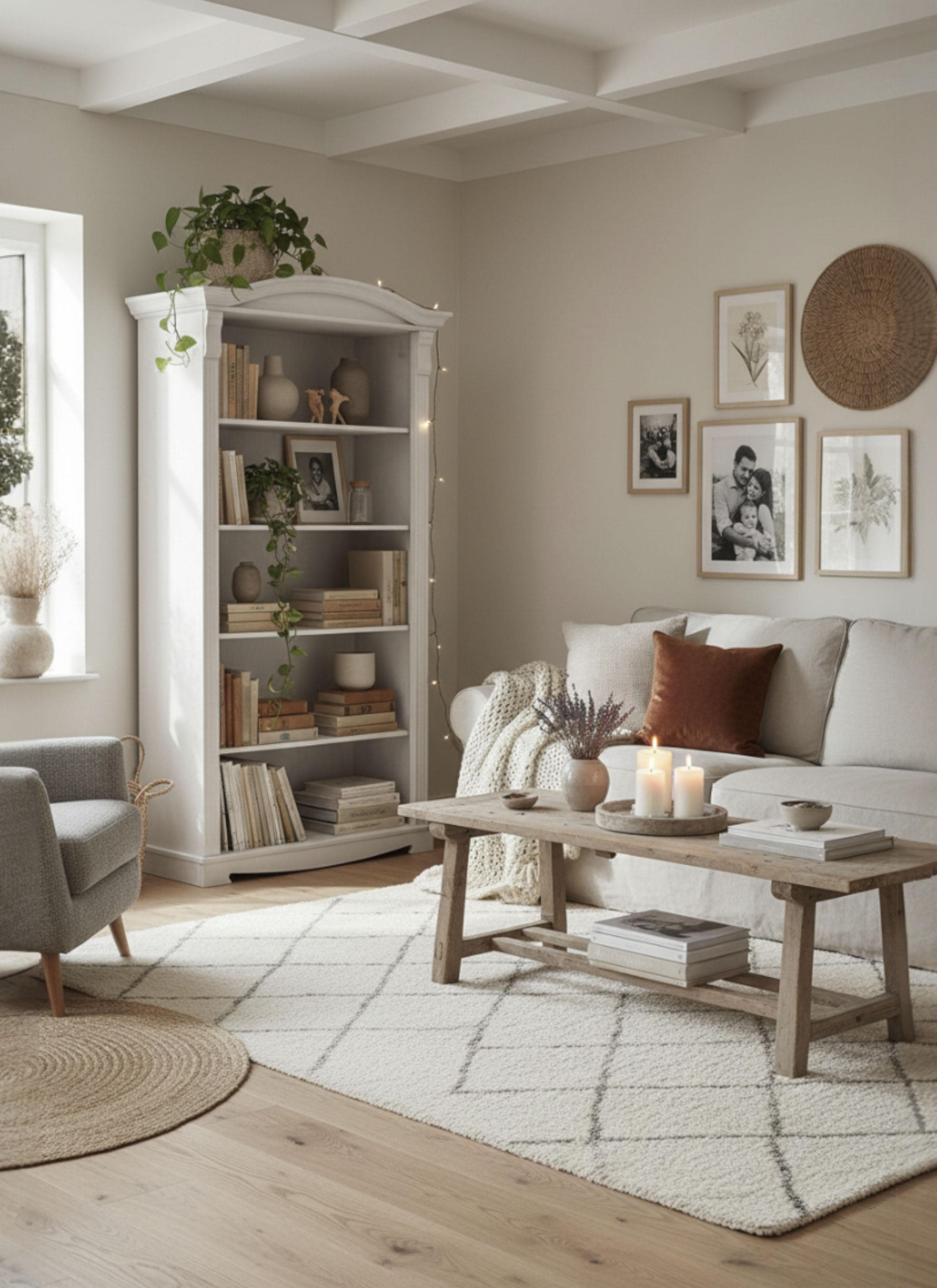HOME AFFAIRE Standregal Anna Massivholz Kiefer 5 Fächer Weiß