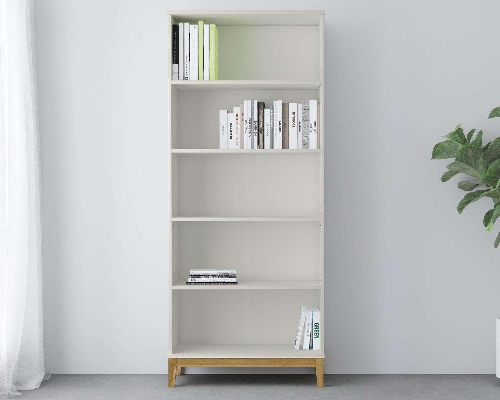 Bücherregal ANDAS Maryd Weiß Wotan Eiche