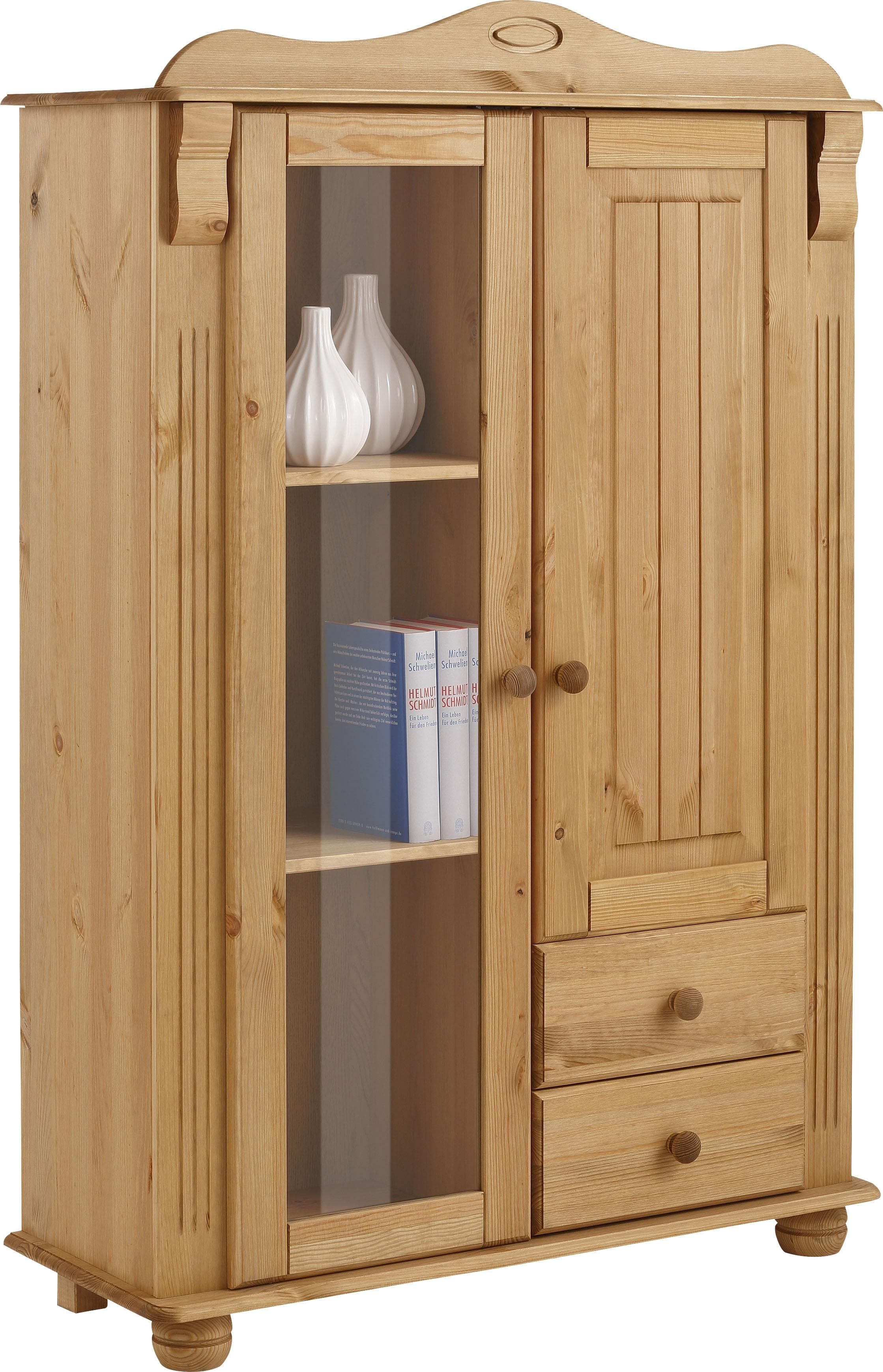 OTTO HOME Highboard Adele Beige Massivholz Landhaus-Stil