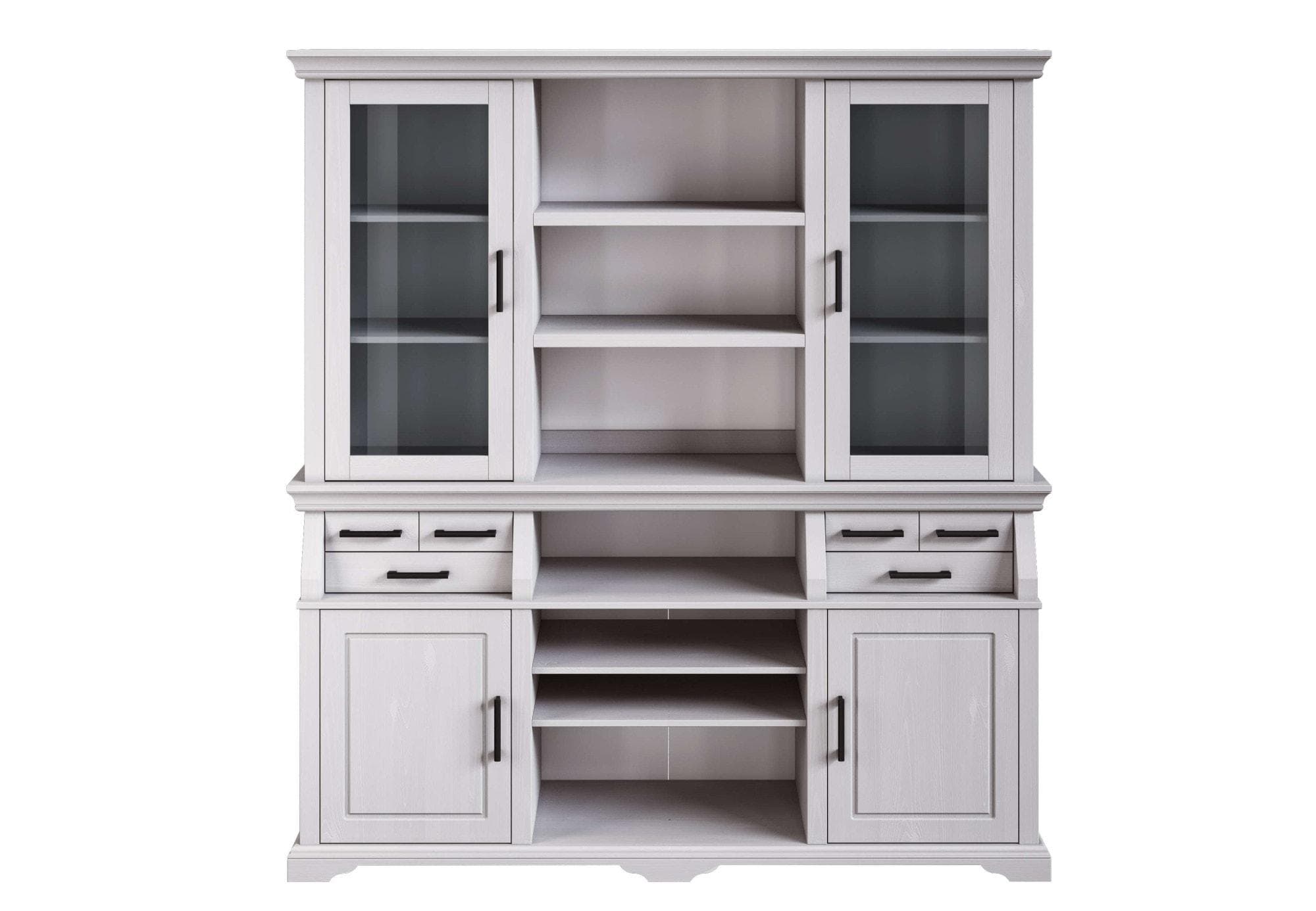 HOME AFFAIRE Buffet Anabel Massivholz Landhausstil Weiß