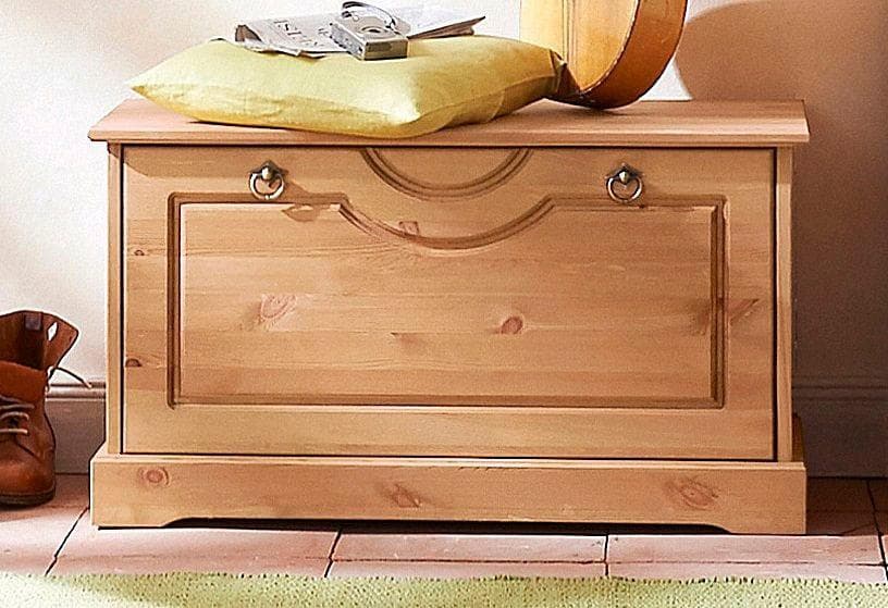 OTTO HOME Klera Schuhtruhe Landhausstil Kiefer Beige
