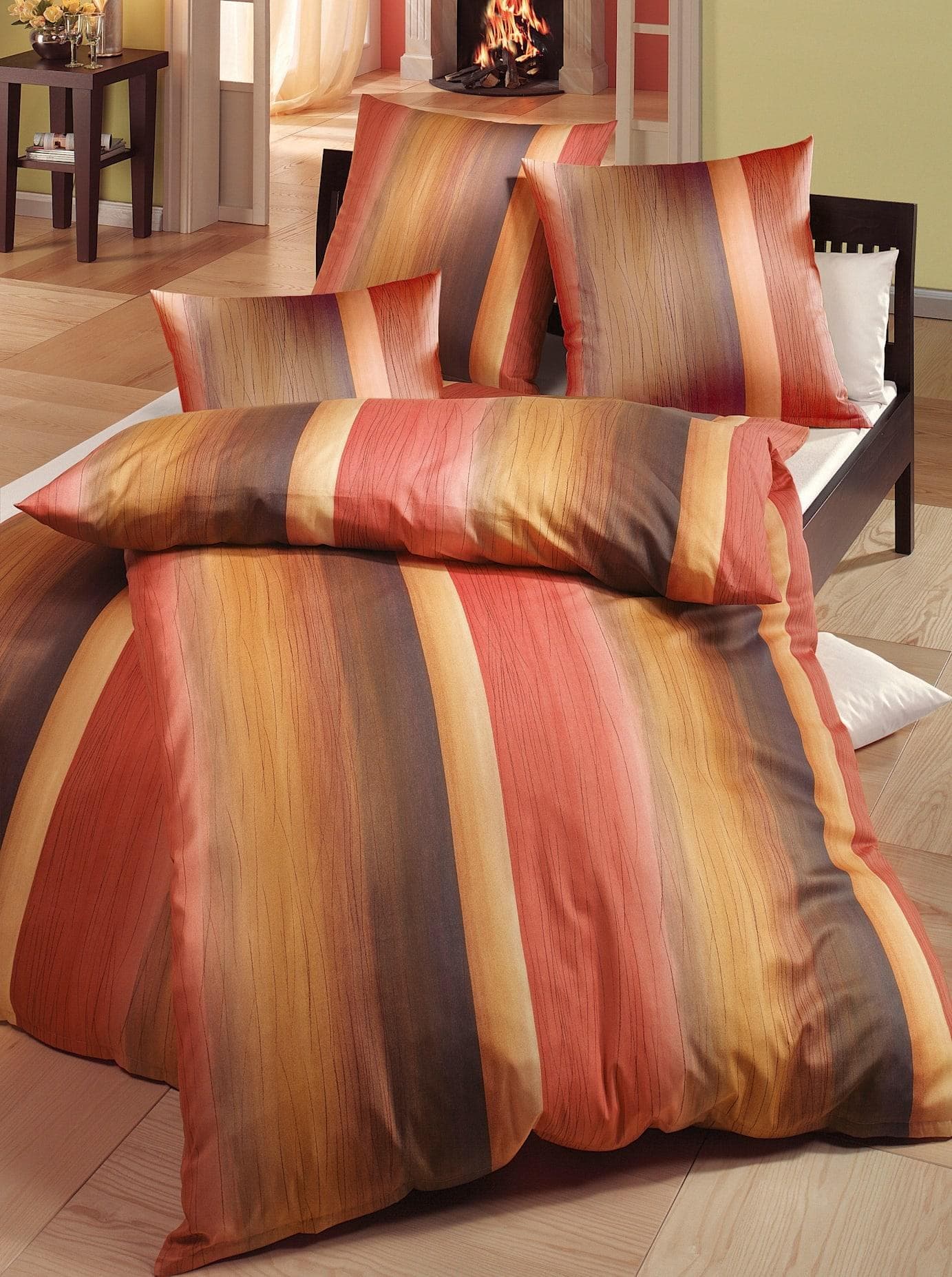 Bettwäsche JANINE Gr. 3 Rostrot 100% Baumwolle