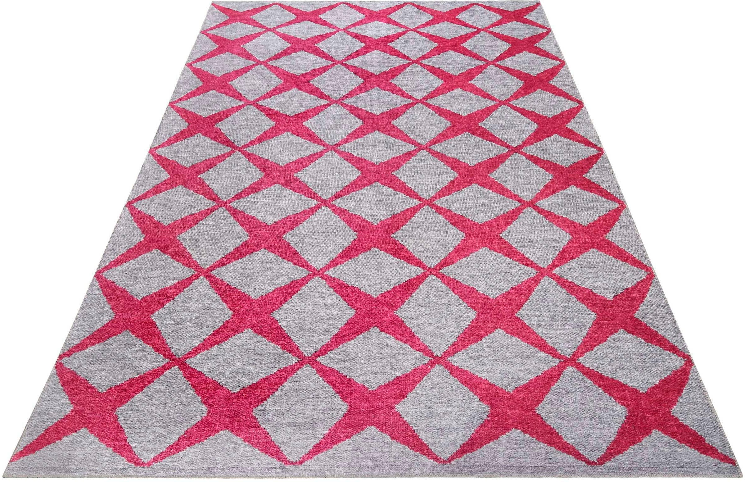 Esprit Teppich Caledon ESP-30001 Kunstfaser Sand/Burgund