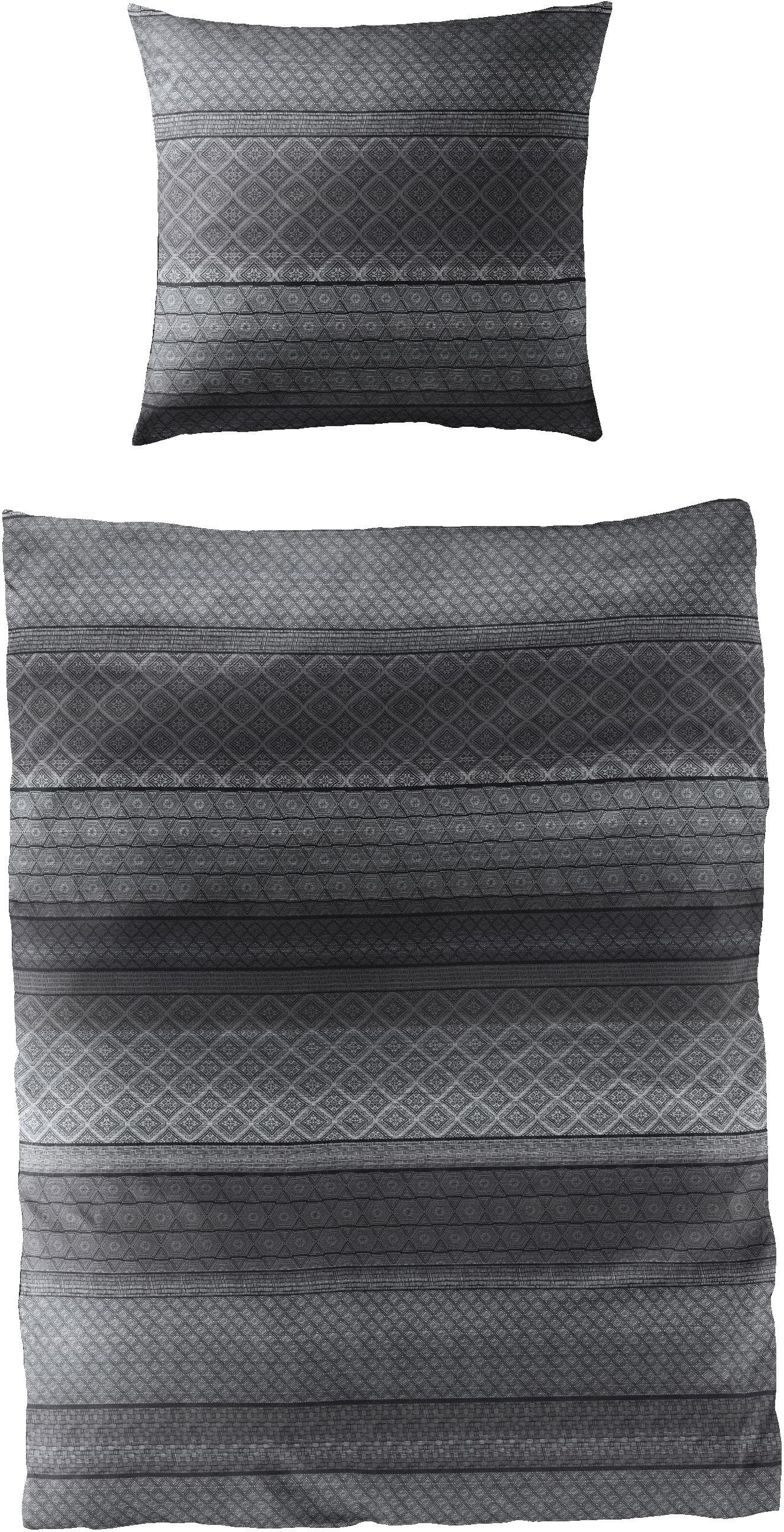 Jekatex Evelyn Bettwäsche Set aus Baumwolle Grau