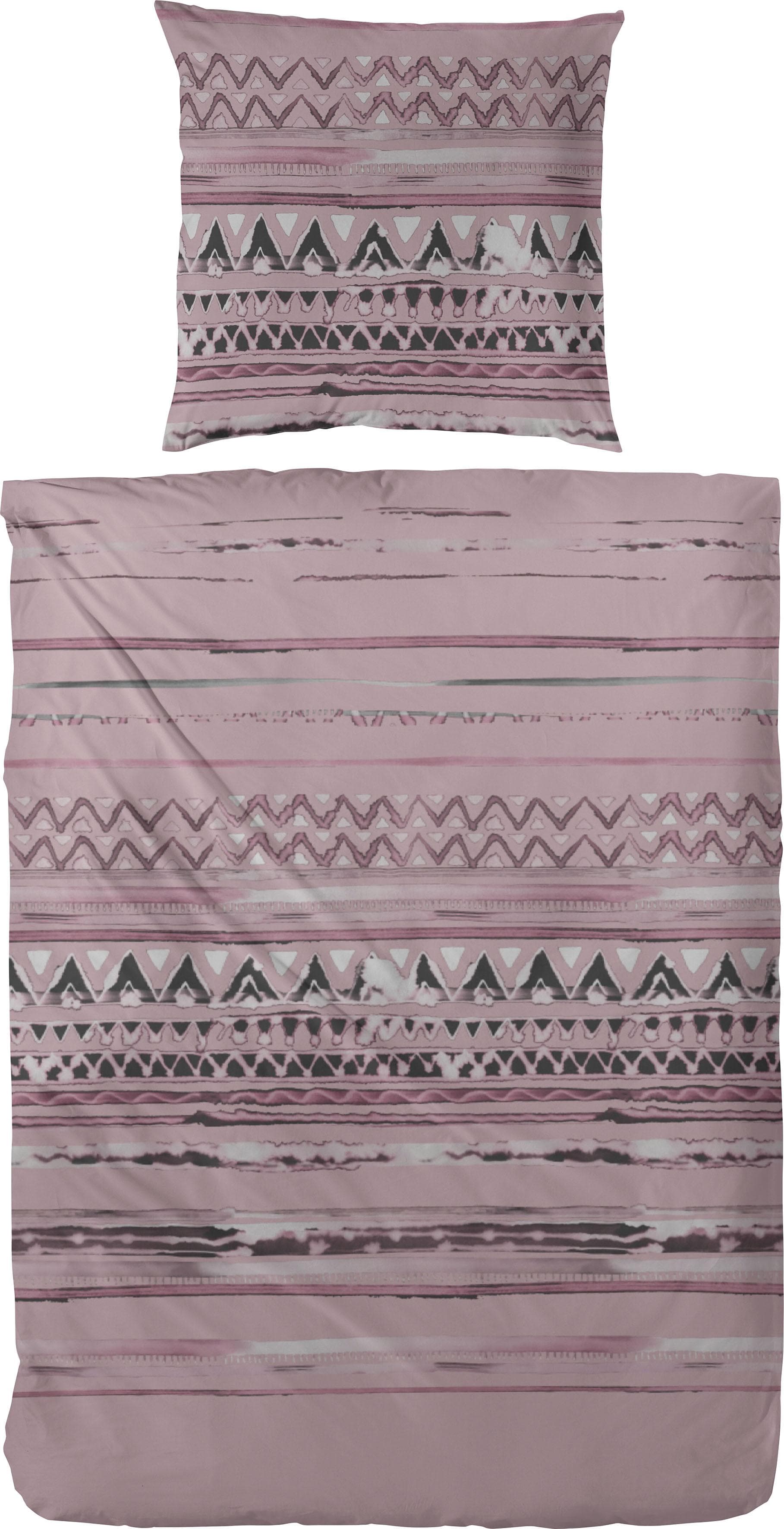 Mako Satin Bettwäsche mit Ethno-Muster