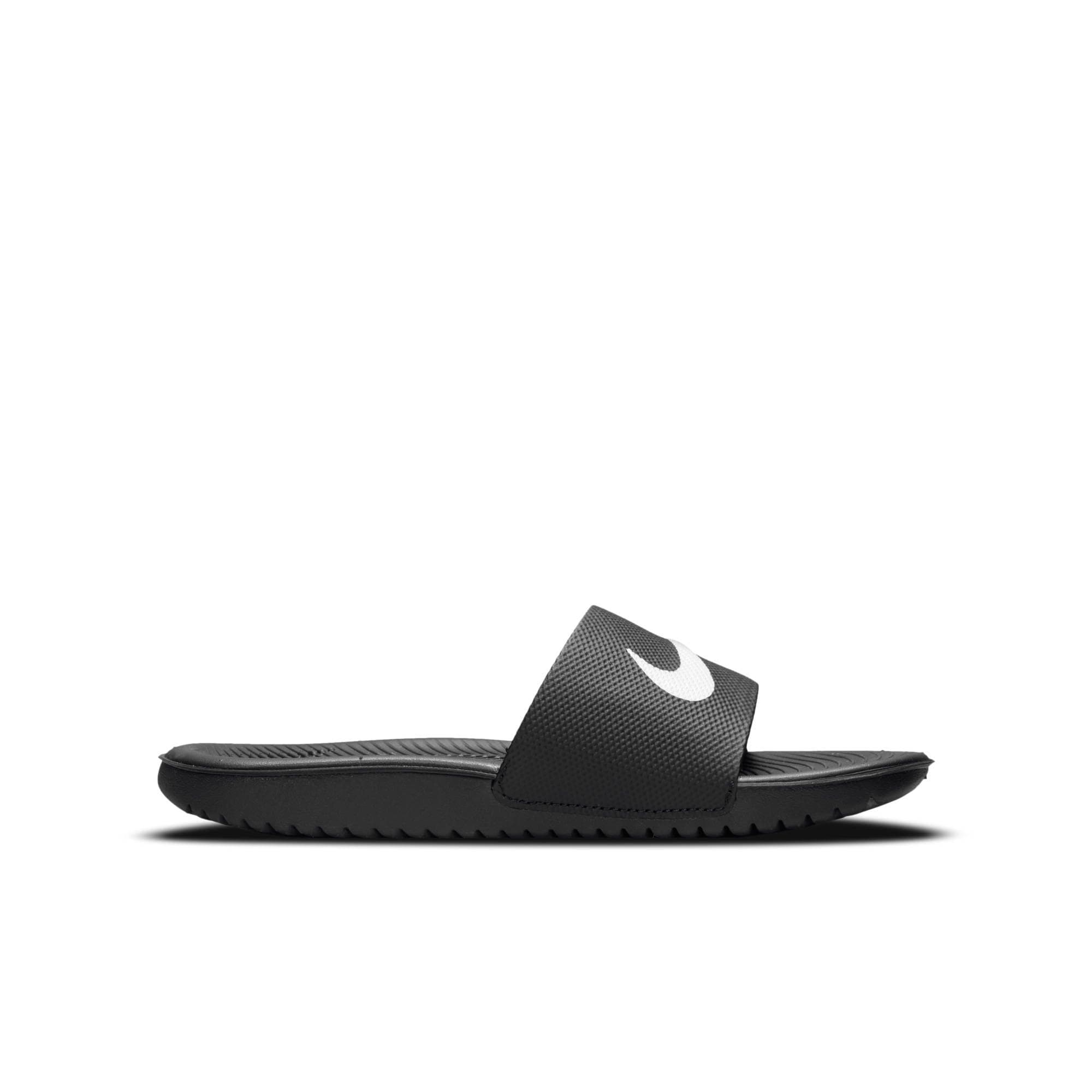 Nike Kawa (GS) Badesandale für Mädchen Schwarz-Weiß Synthetik