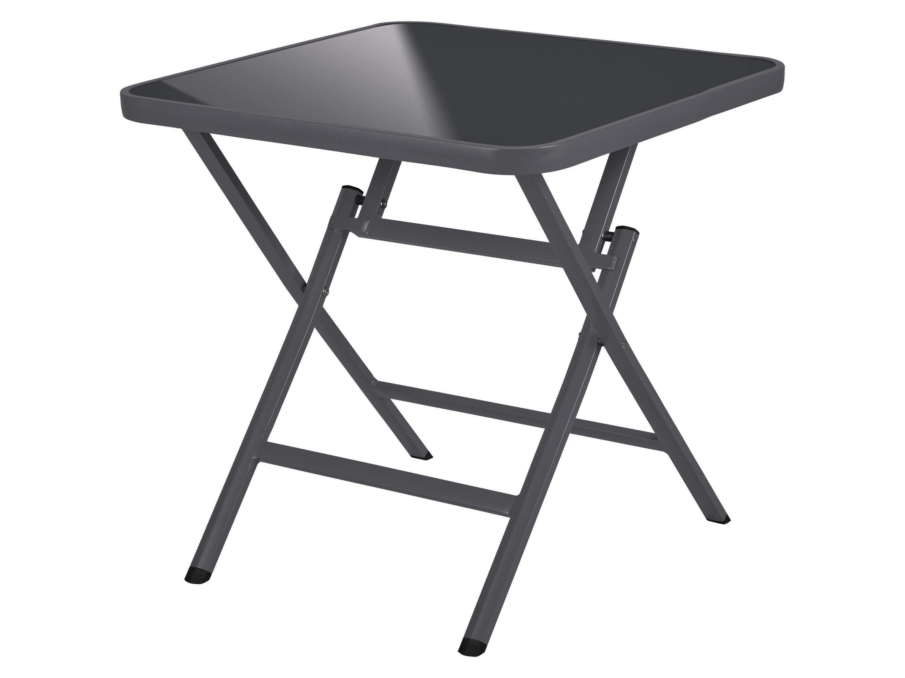 LIVARNO® Alu-Glastisch Houston/Toronto 70x70x70 cm