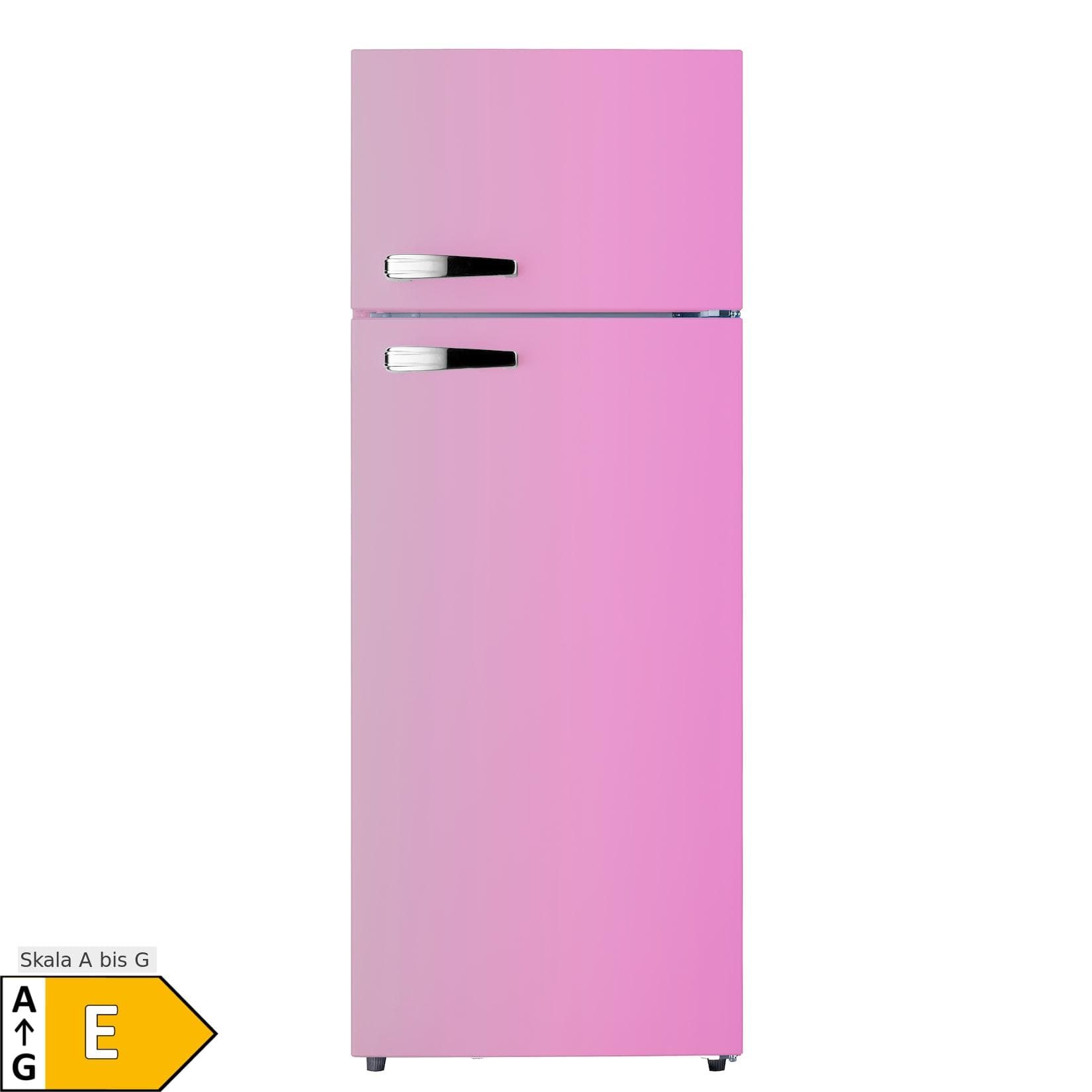 PKM Kühl-Gefrierkombination GK210-2 SP Retro-Look Pink