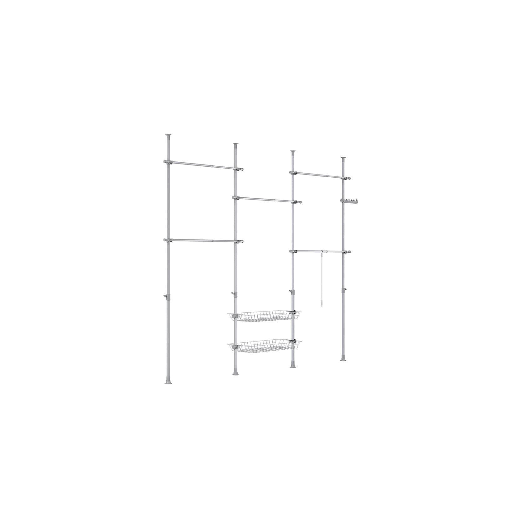 SoBuy Garderobenständer Hellgrau Verstellbar