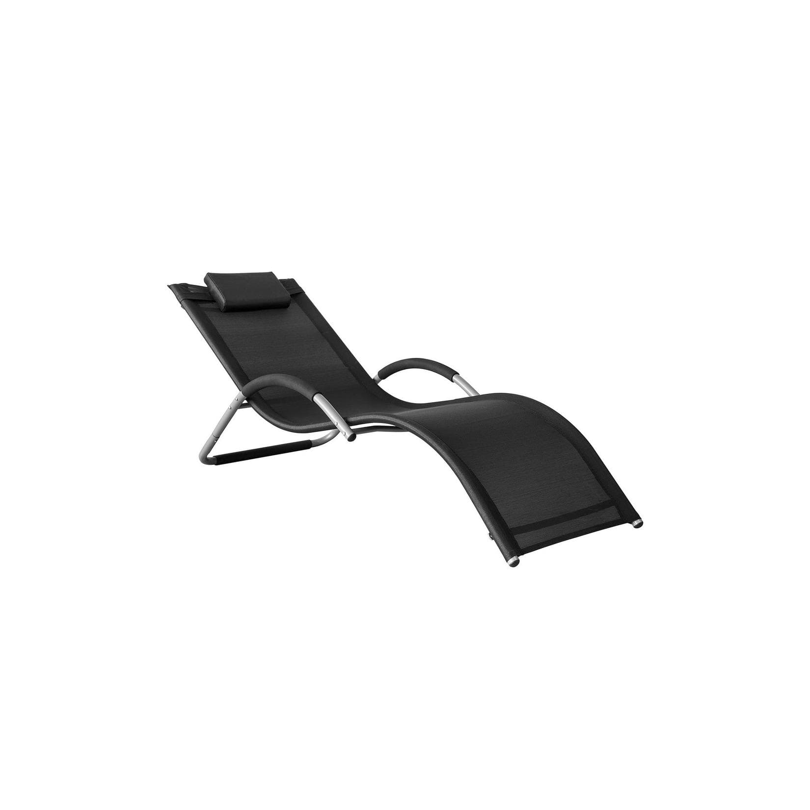 SoBuy Sonnenliege Schwarz Industriell