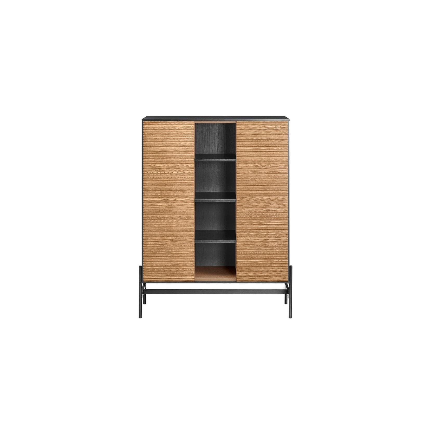 SoBuy Sideboard Schwarz Industriell 88x40x119cm