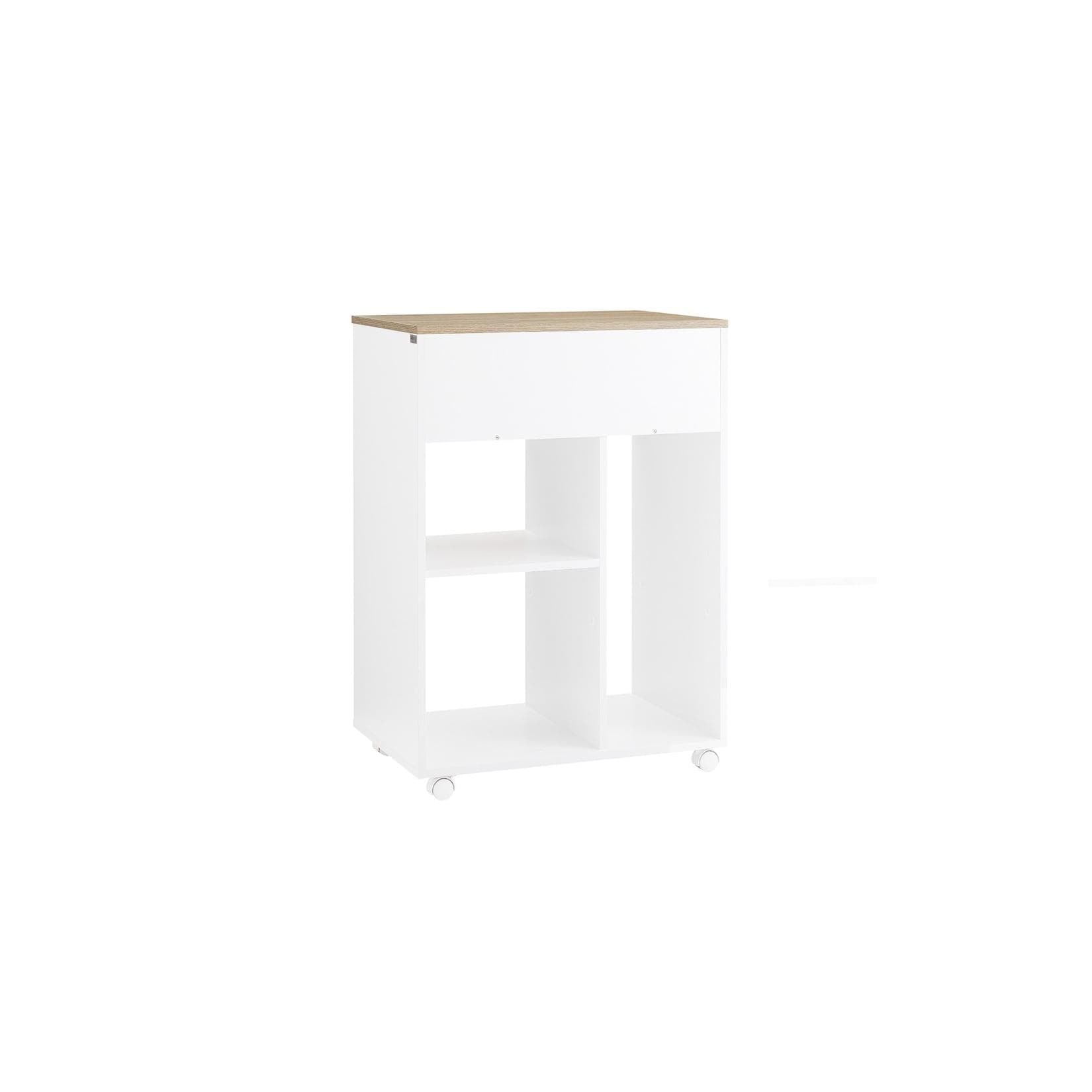 SoBuy Schubladenschrank fürs Büro mit 1 Schublade Holzfarbe 63x42x88cm Modern