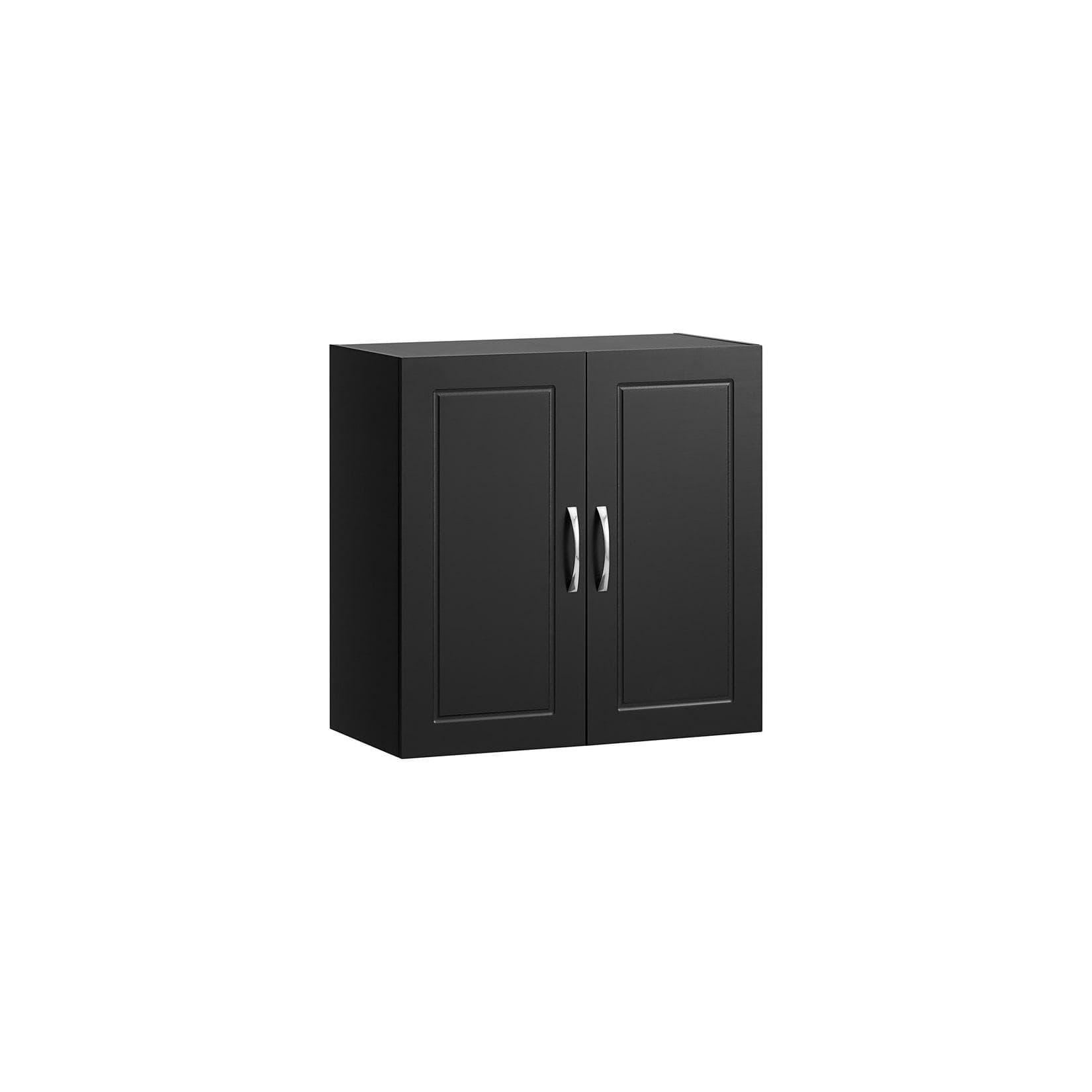 SoBuy Hängeschrank mit 2 Türen Schwarz Modern