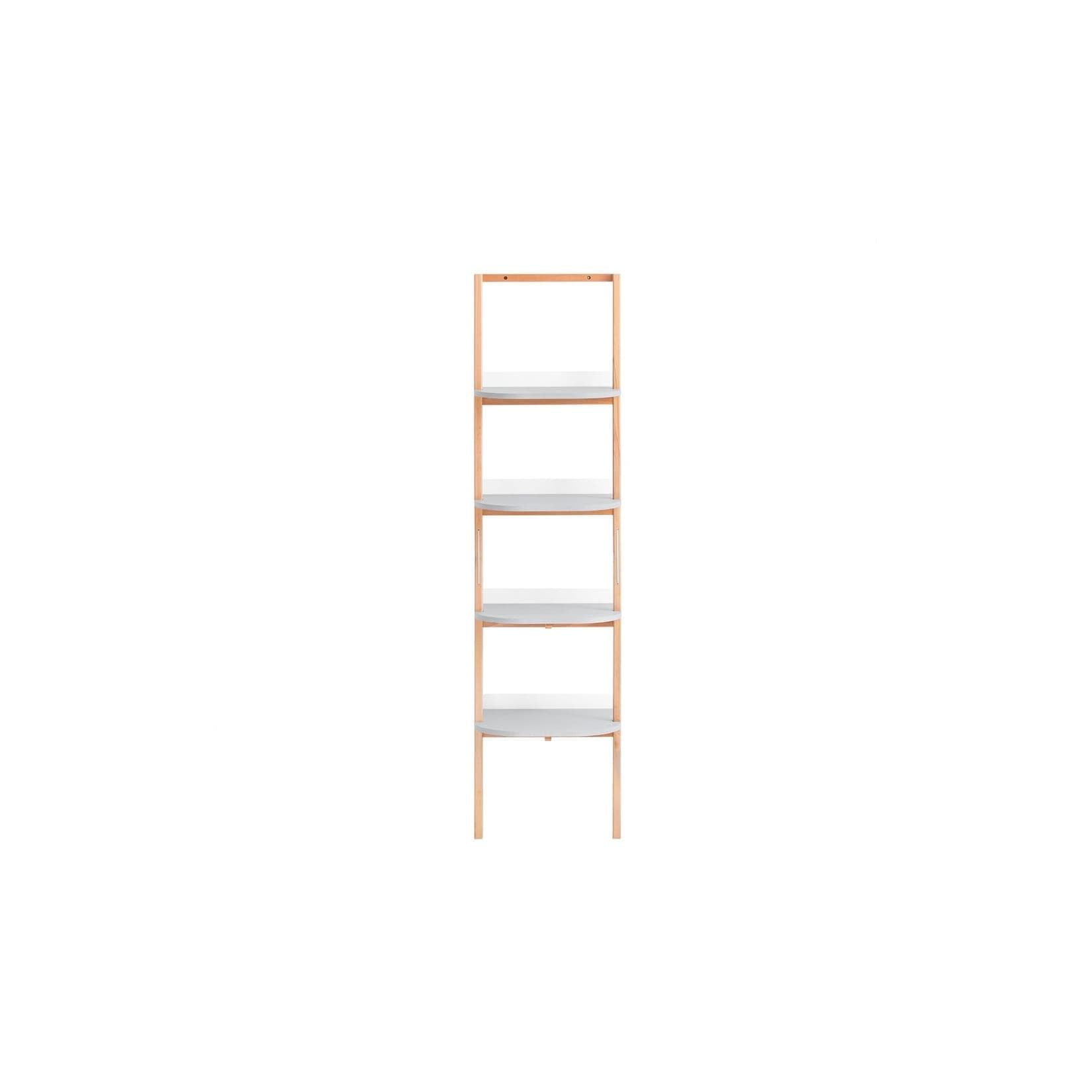 SoBuy Bücherregal 4 Fächer Hellgrau Nordisch