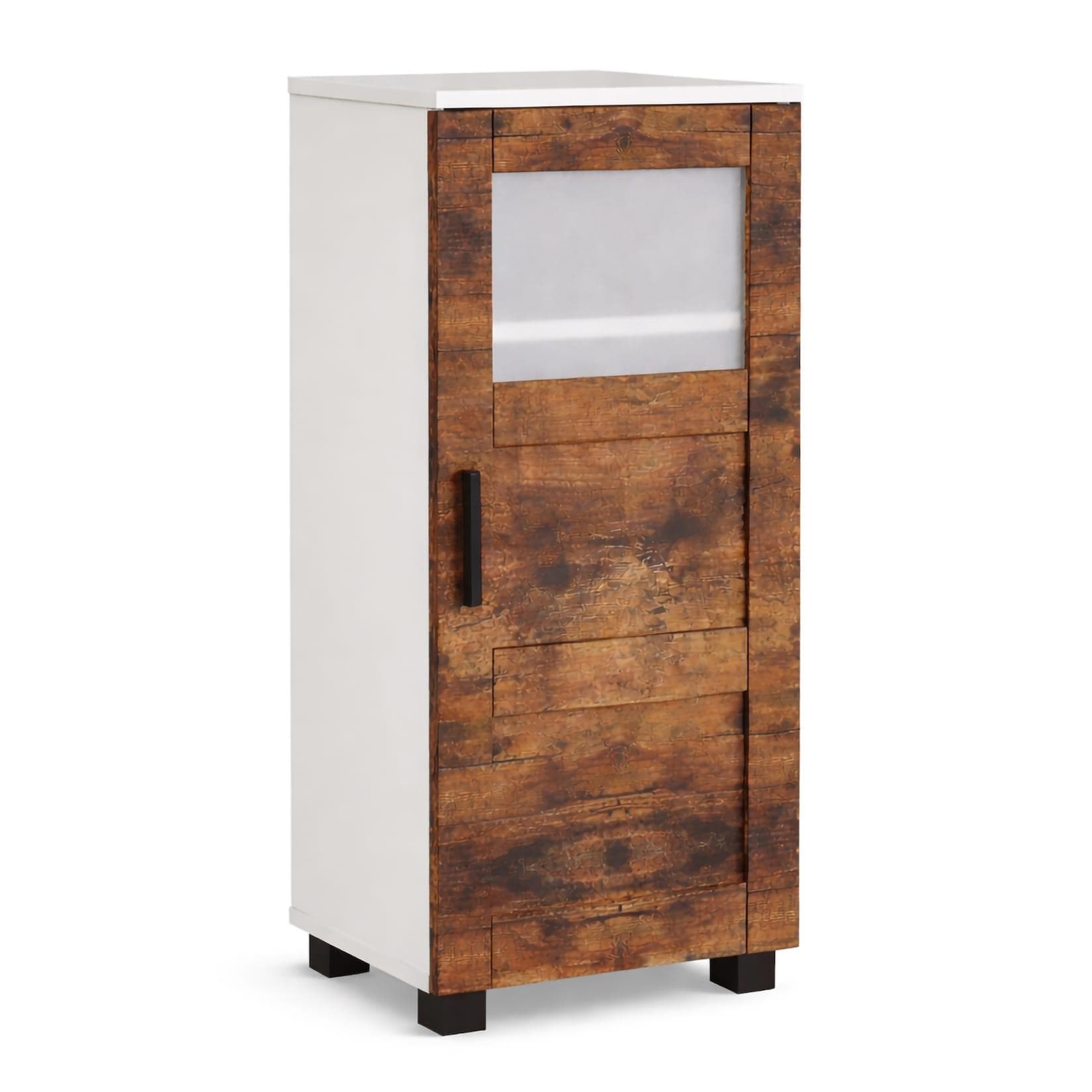 Midischrank VCM Nilari 70 x 38 x 28 cm Braun Weiß Holz Badschrank