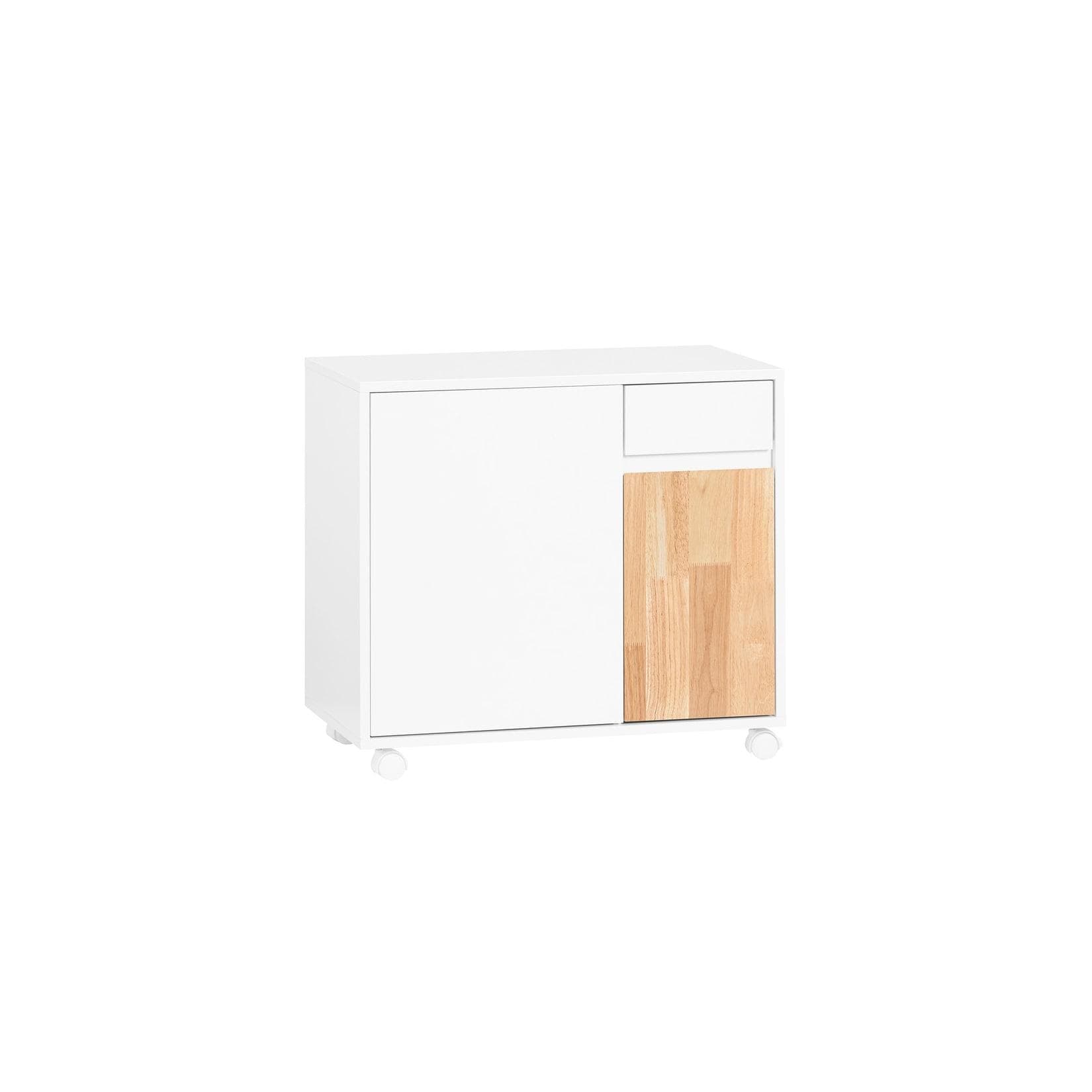 SoBuy Schubladenschrank fürs Büro mit 1 Schublade Holzfarbe