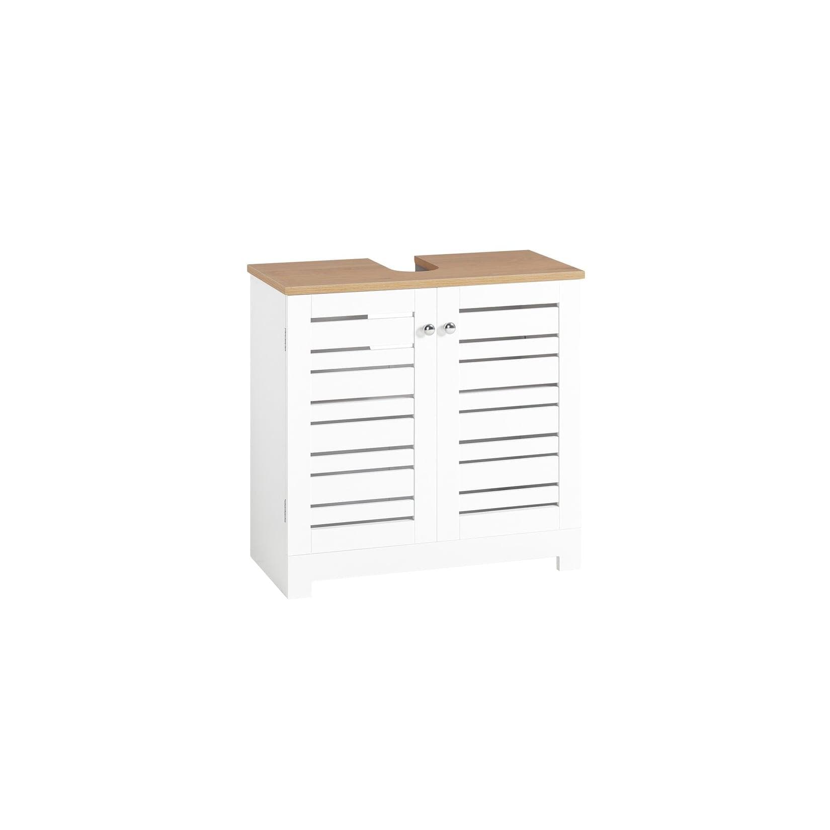 SoBuy Waschbeckenschrank BZR40 Weiß Modern