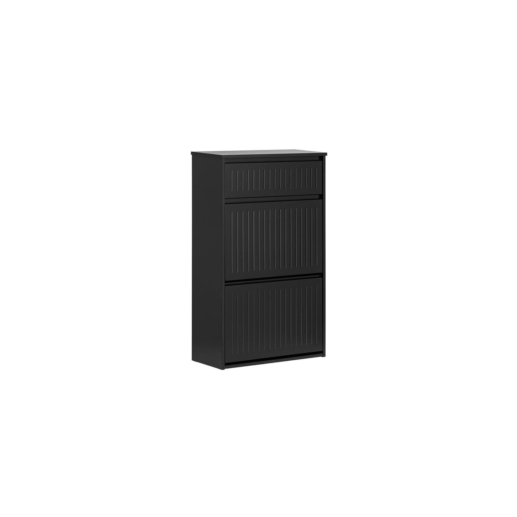 SoBuy Schuhschrank mit 1 Schublade Schwarz 61x26x100cm