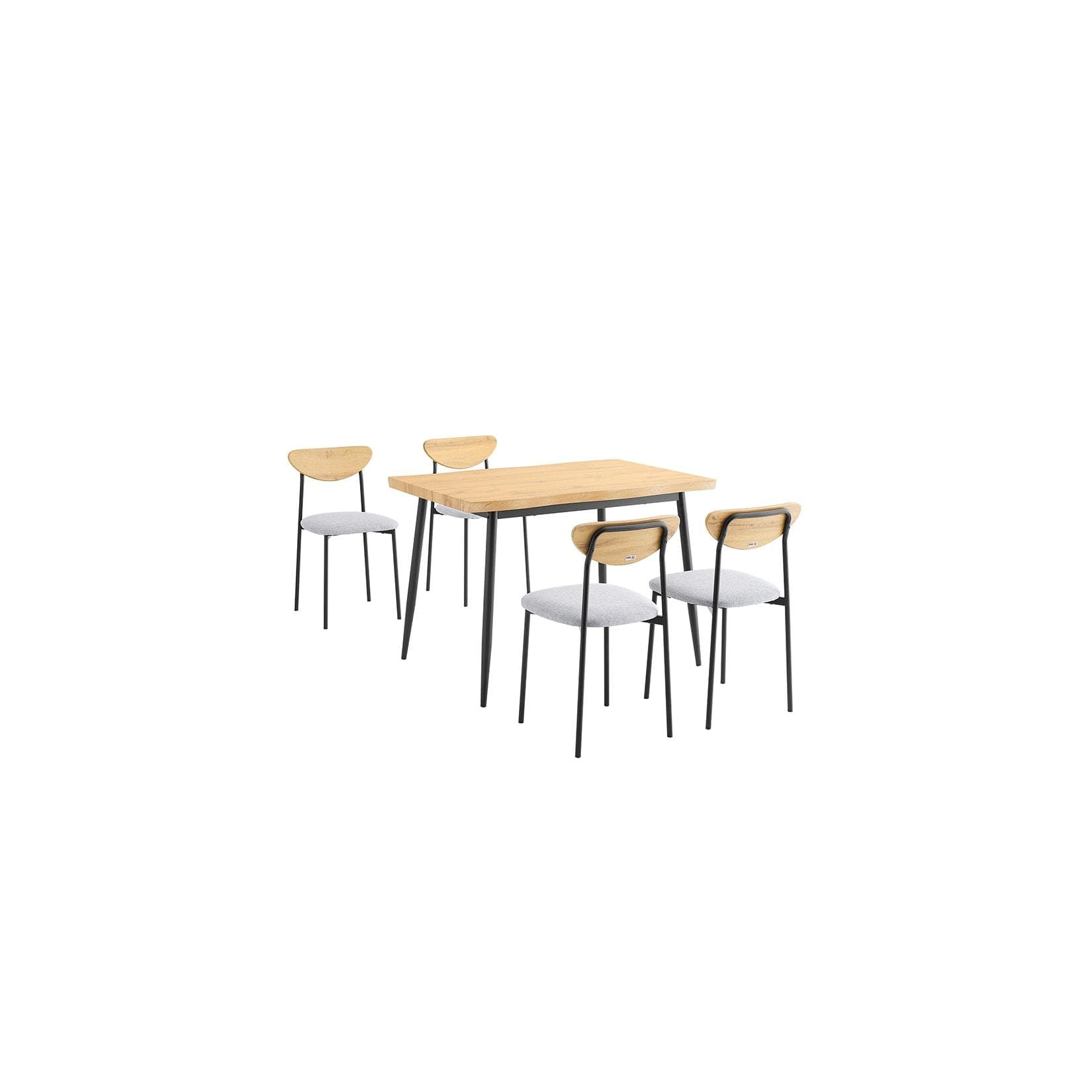 SoBuy Essgruppe 4 Stühle 5-teilig Nordisch