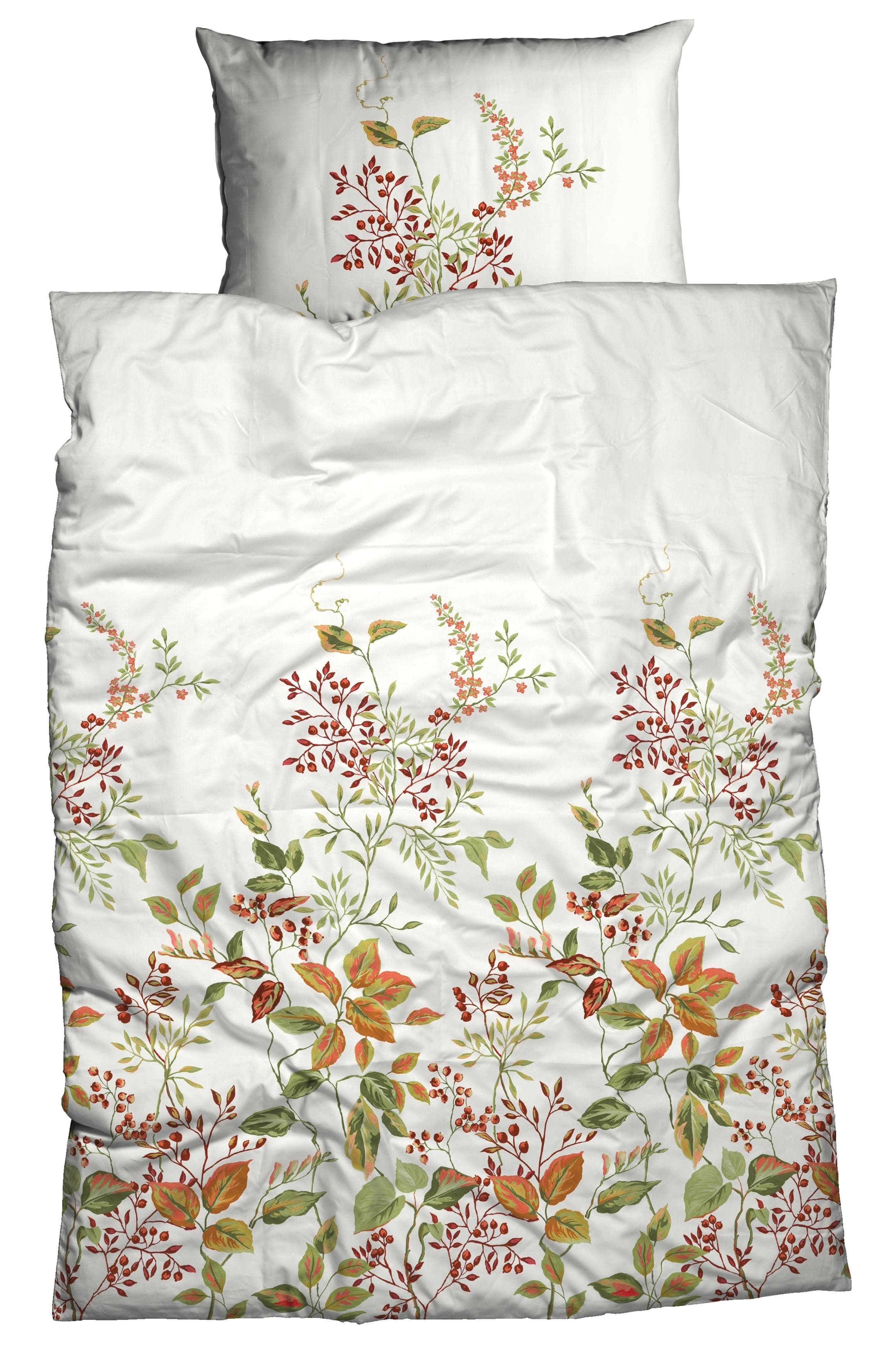 Bettwäsche CASATEX Anisette Grün-Orange Floral