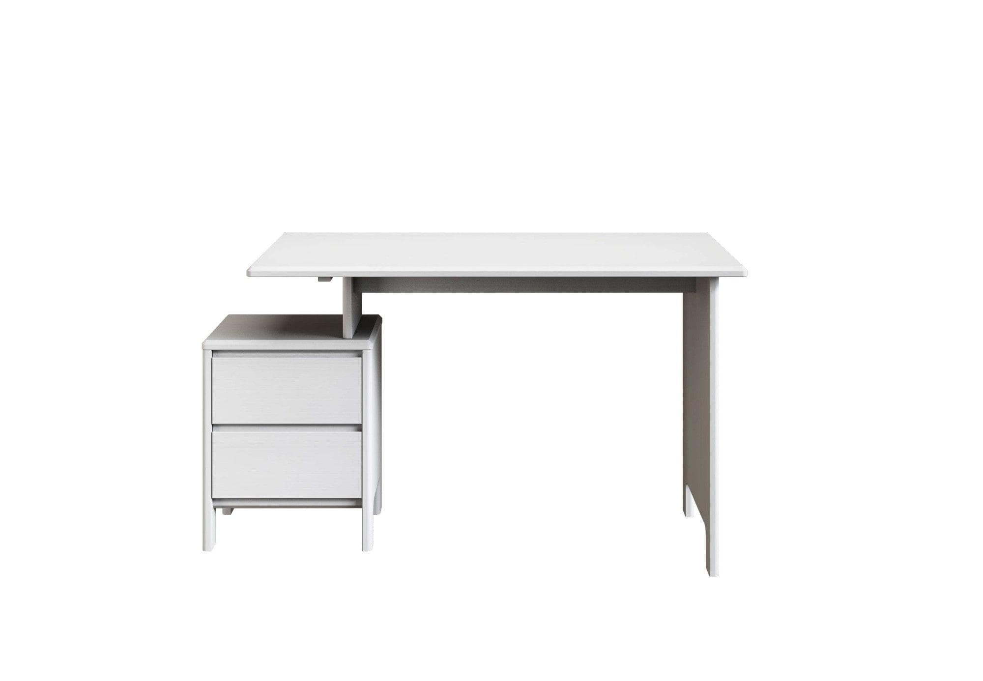 OTTO HOME Schreibtisch Luven Weiß Massivholz mit Schubkästen