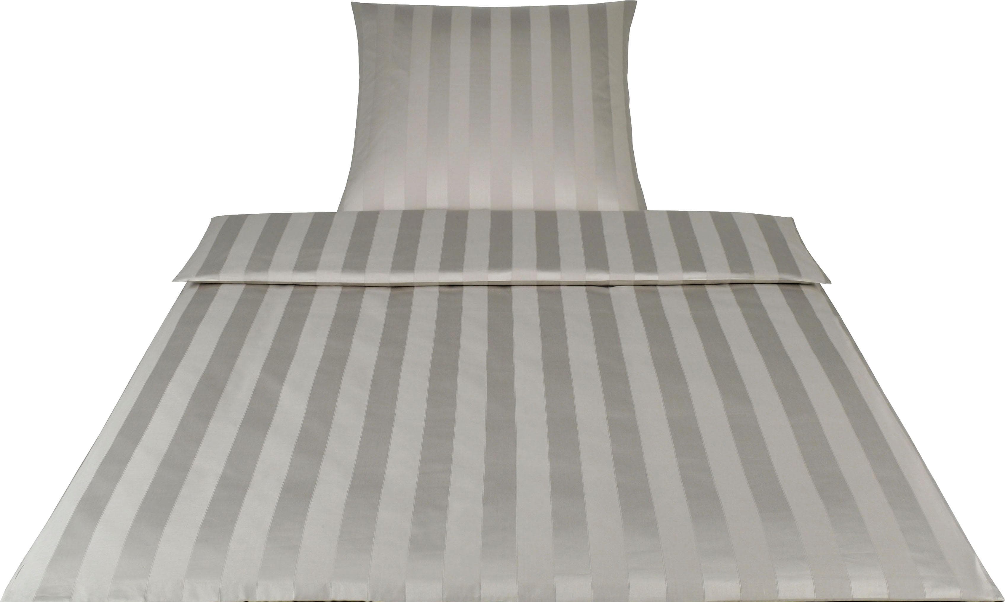 Moderne Silber Bettwäsche aus Baumwolle und Mako-Satin